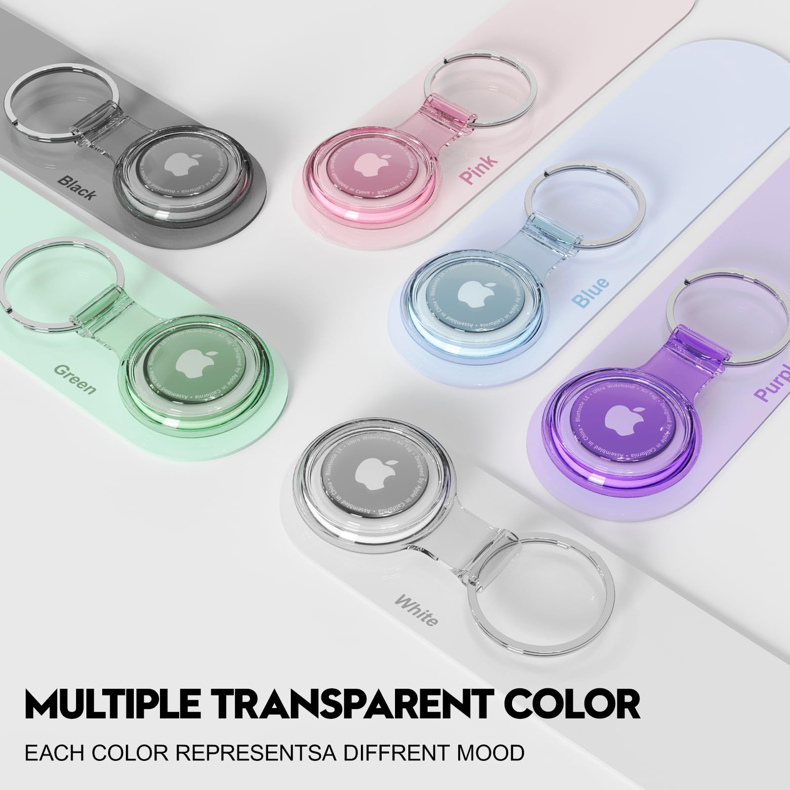 2 Pack Airtag Holder, Airtag Case Compatible With Apple Airtags, Waterproof & Dustproof & Anti Collision Airtag Cover With Multi