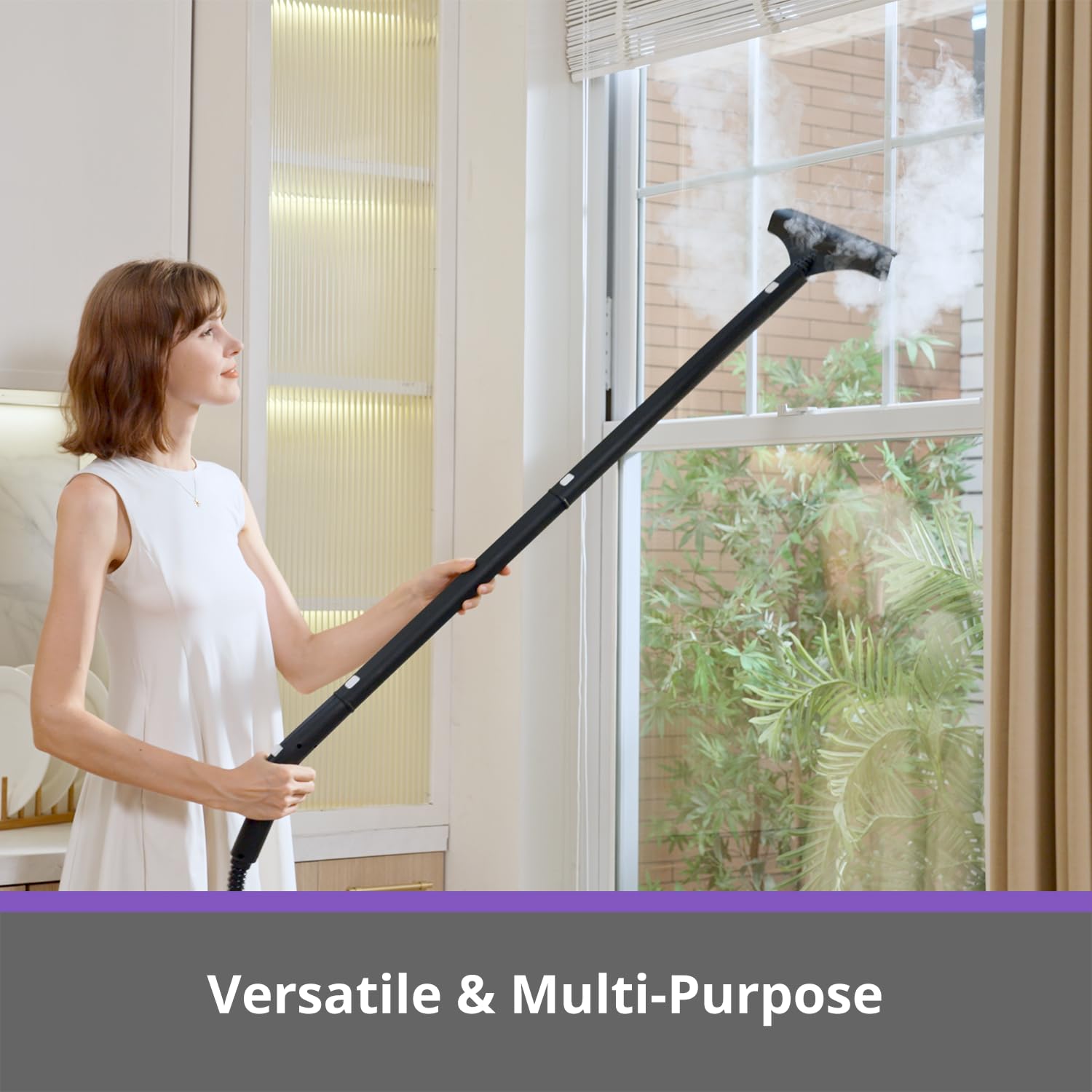 Awasky Steam Cleaner: 1650W, Fast 50-Sec Heat-Up-21-Piece Kit Refill Anytime-No Cooling-Detachable Hose Steamer Mop For Home Use