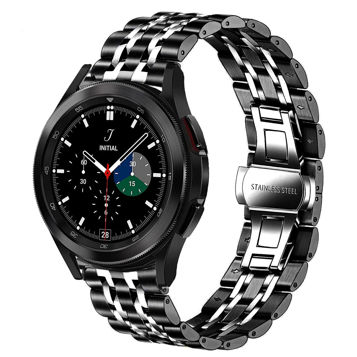 Dealele Bands Compatible With Galaxy Watch 5/5 Pro/Galaxy Watch 4/4 Classic/Galaxy 3 41Mm / Galaxy Watch 42Mm, 20Mm Solid Stainl