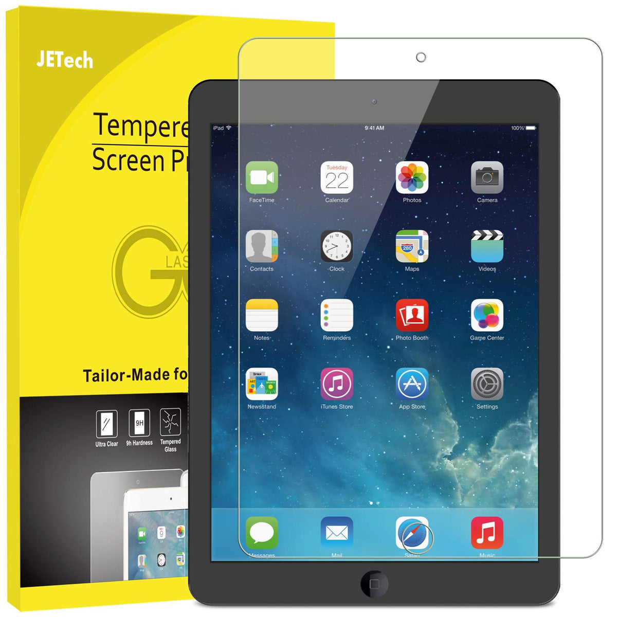 Jetech Screen Protector For Ipad (9.7 Inch, 2018/2017 Model, 6Th/5Th Generation), Ipad Air 1, Ipad Air 2, Ipad Pro 9.7 Inch, Tem