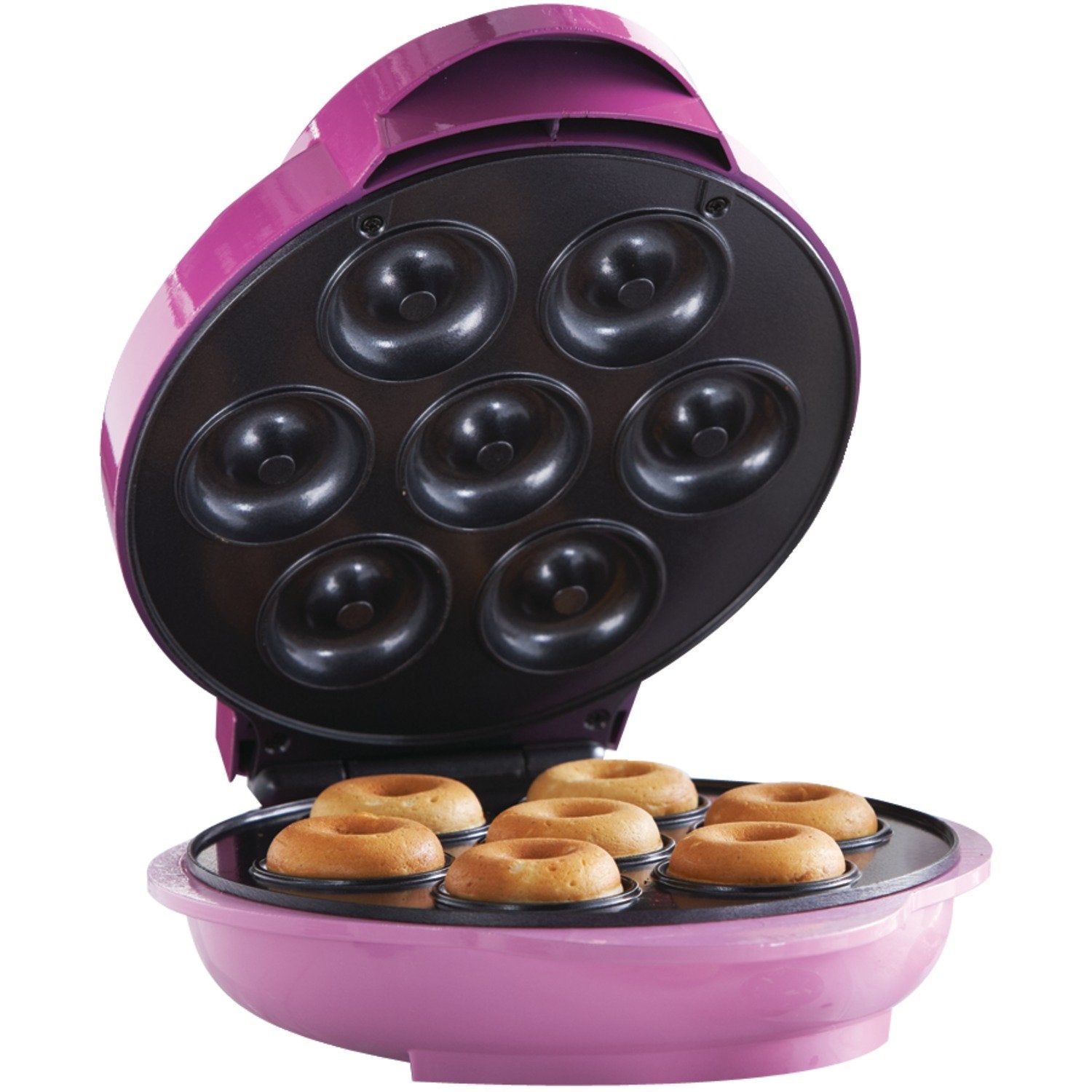 Brentwood Mini Donut Maker Machine, NonStick, Pink