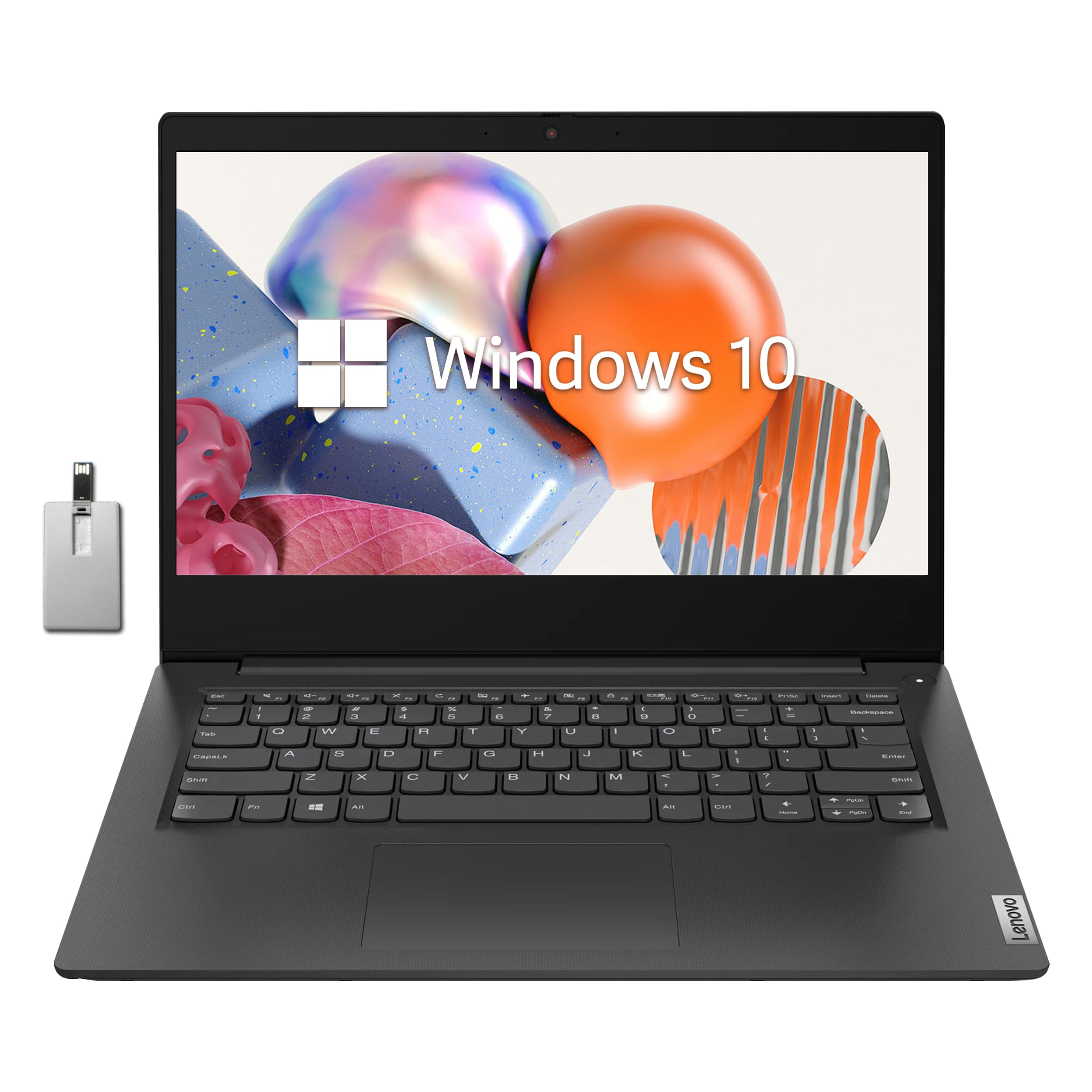 Lenovo Ideapad 3 14 HD Laptop, Intel Pentium Gold 6405U Processor, 8GB RAM, 256GB PCIe SSD, Intel UHD Graphics, Speakers, Webcam