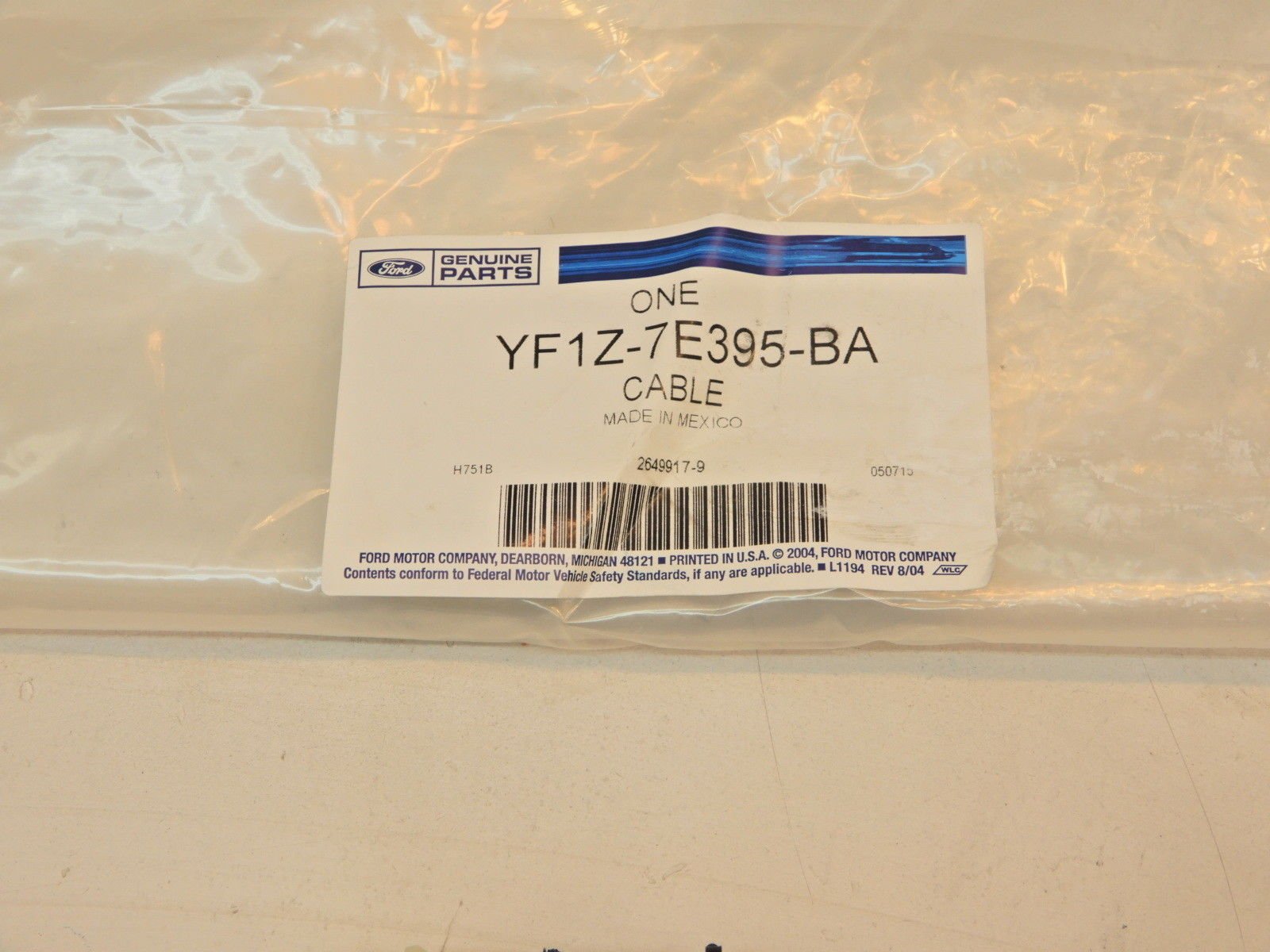 Ford Genuine Yf1Z 7E395 Ba Selector Lever Cable Assembly