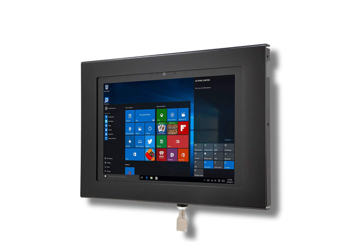 Tabcare Locking Security Metal Case For Lenovo Tablet 10 Supports Wall Mount 75/100 Mm Vesa (Black, Tablet 10 3Rd Gen)