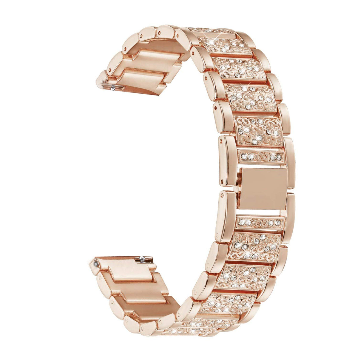 Abanen Watch Band For Fossil Women'S Gen 5E 42Mm / Women'S Gen 6, 18Mm Lightweight Alloy Metal Bling Crystal Quick Release Wrist
