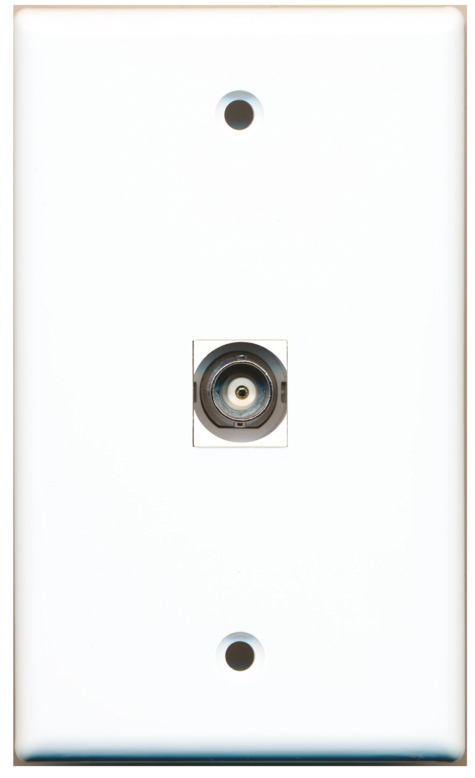 Riteav Bnc Video Wall Plate With Keystone Coupler Type Jack   1 Port   White