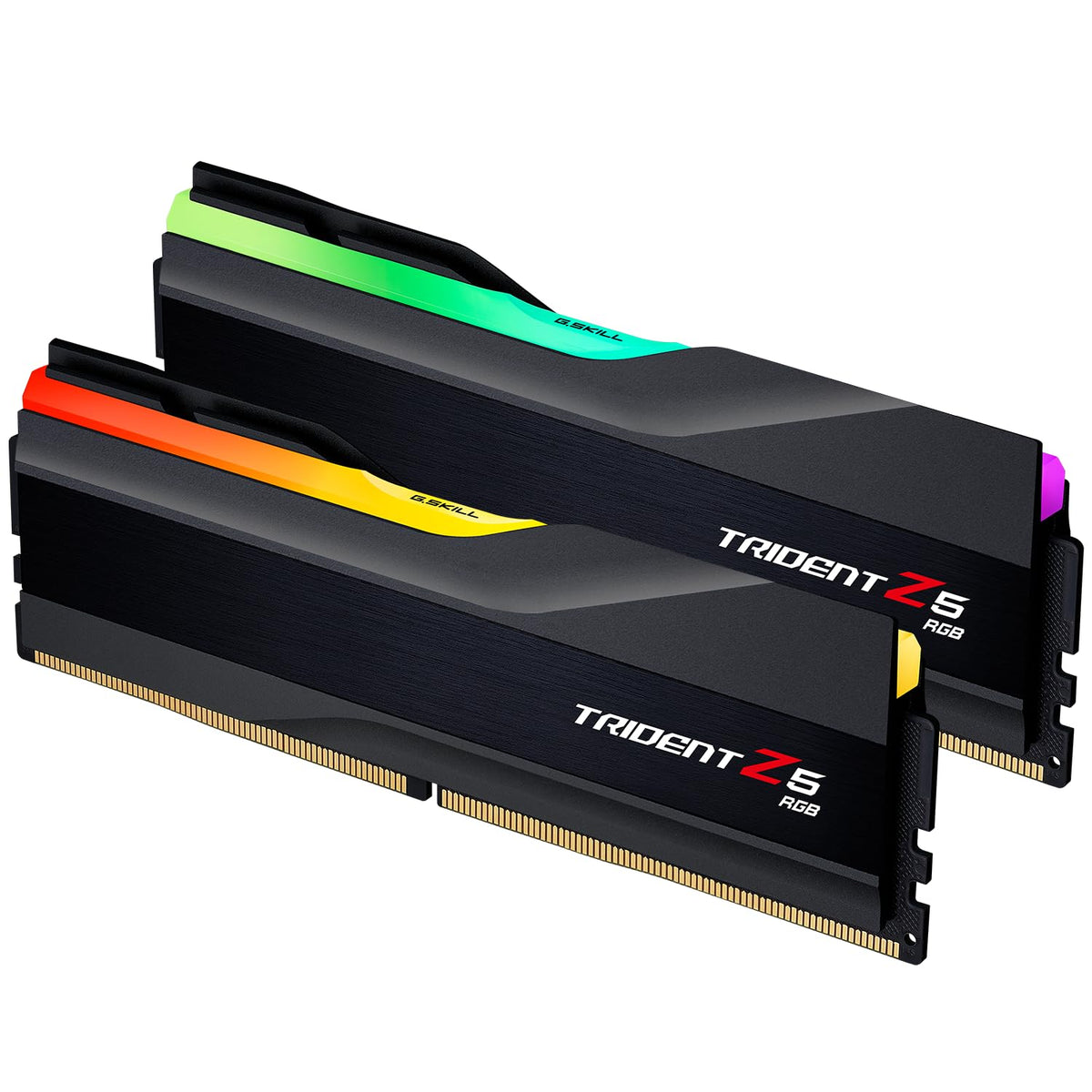 G.SKILL Trident Z5 RGB Series (Intel XMP 3.0) DDR5 RAM 32GB (2x16GB) 6400MT/s CL32-39-39-102 1.40V Desktop Computer Memory UDIMM - Matte Black (F5-6400J3239G16GA2-TZ5RK)
