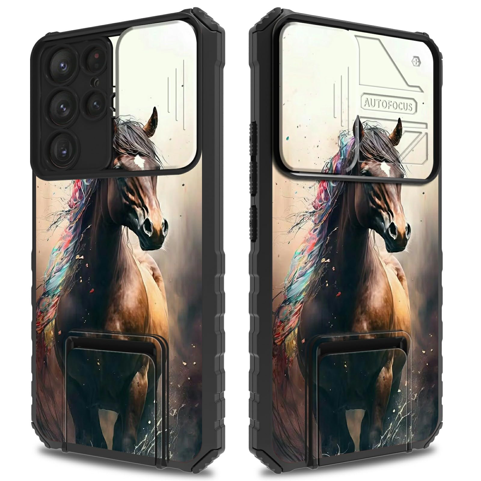 Bfserobj For Samsung Galaxy S25 Ultra Case With Kickstand And Camera Cover Dual Layer Hard Pc + Soft Tpu Shock Proof Protective 