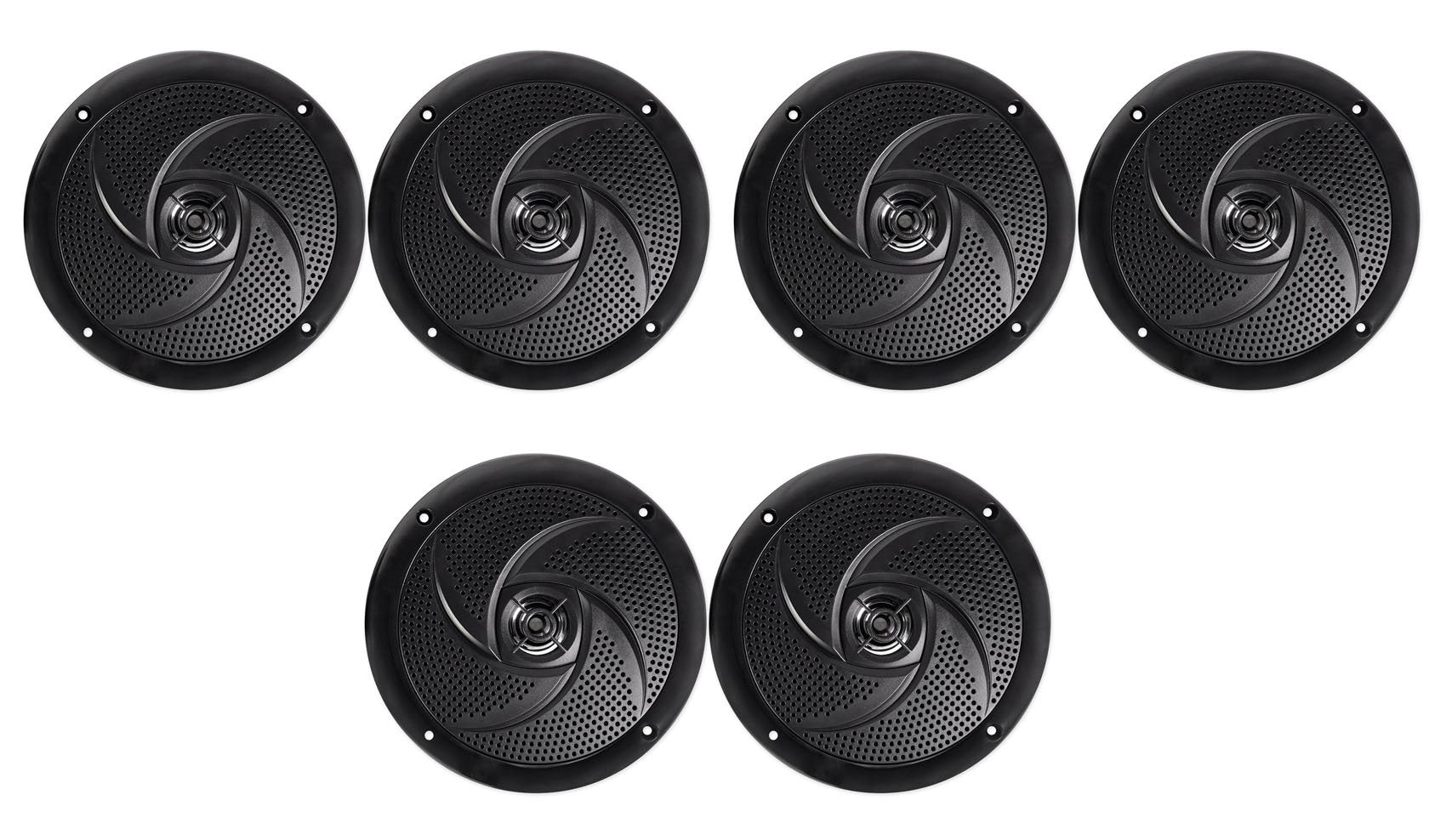Rockville RSM65B 960-Watt 6.5 Marine Speakers 4 Ohm, Waterproof, Shallow Mount, High Bass, Perfect for Boats and Outdoor Vehicle