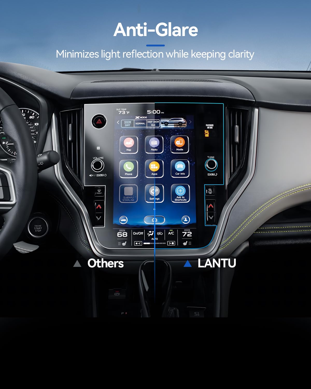Lantu Car Screen Protector For 2024 2023 2022 2021 2020 Subaru Outback Legacy Starlink Accessories Navigation Touchscreen Protec