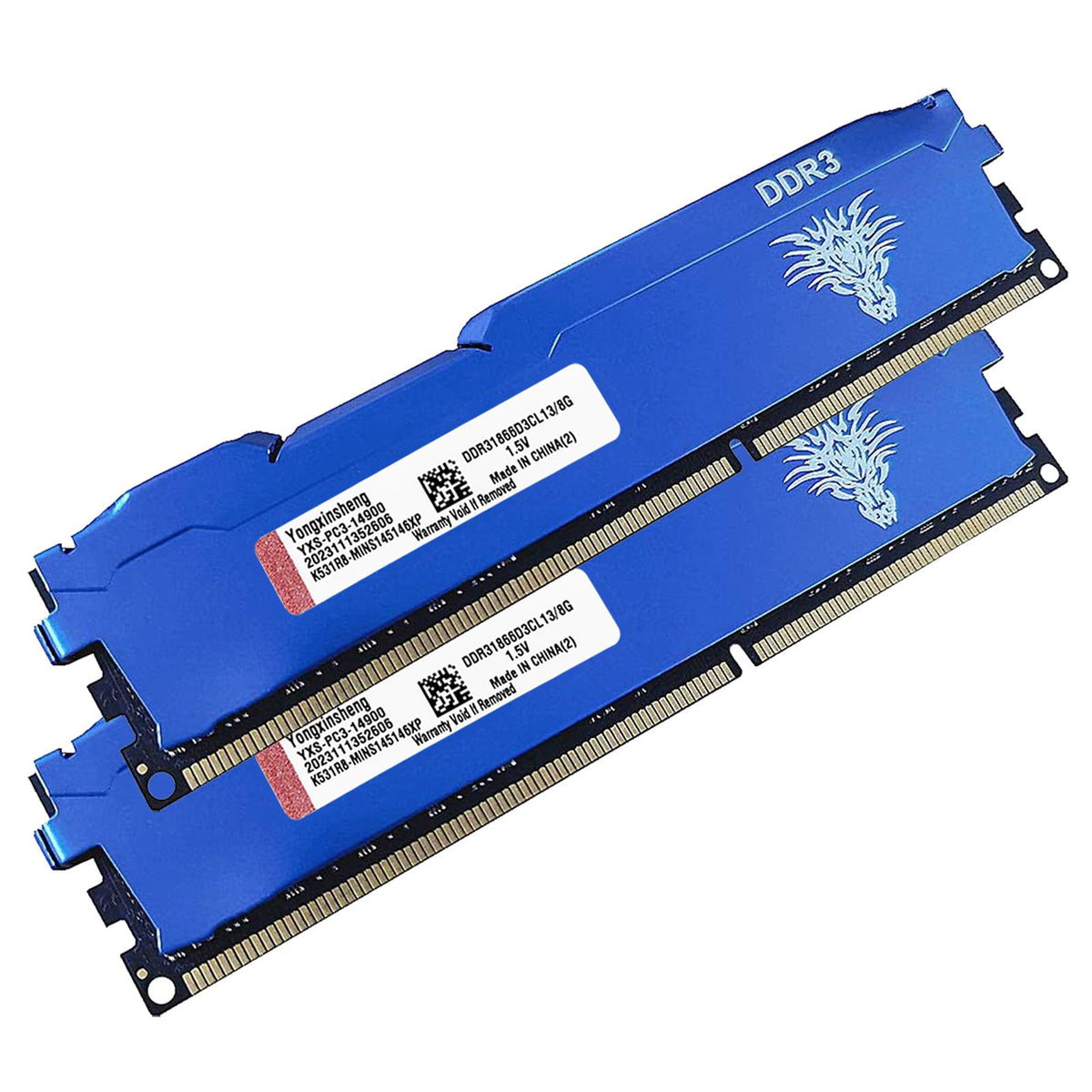 Yongxinsheng Ddr3 16Gb Kit (8Gbx2) Desktop Ram 1866Mhz Pc3-14900 Udimm Non-Ecc Unbuffered 1.5V 2Rx8 Dual Rank 240 Pin Cl13 Pc Co