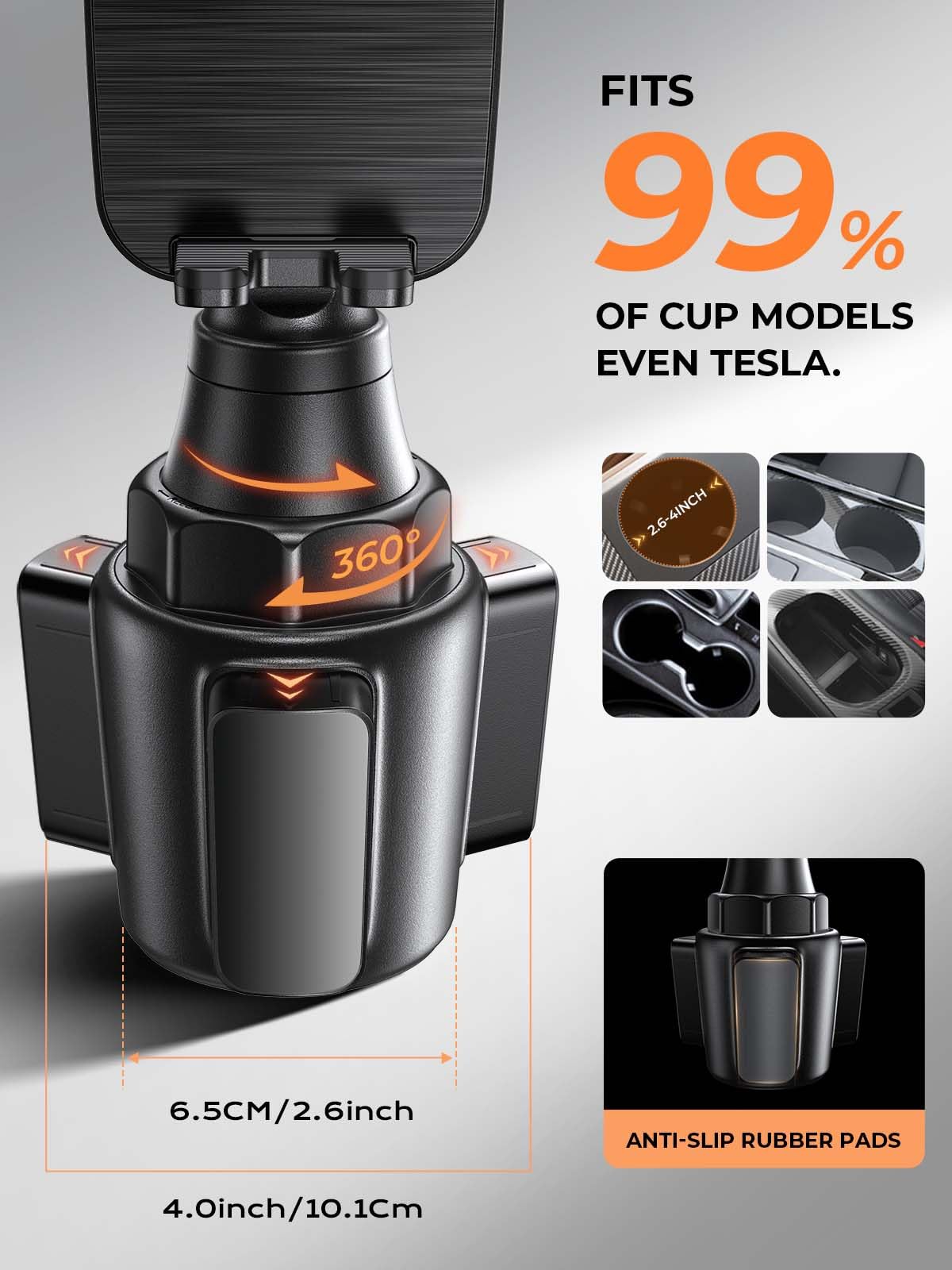 Lisen Cup Holder Phone Holder For Car Mount, Universal Car Cup Phone Holders For Your Car Adjustable Cell Phone Holder Car Acces