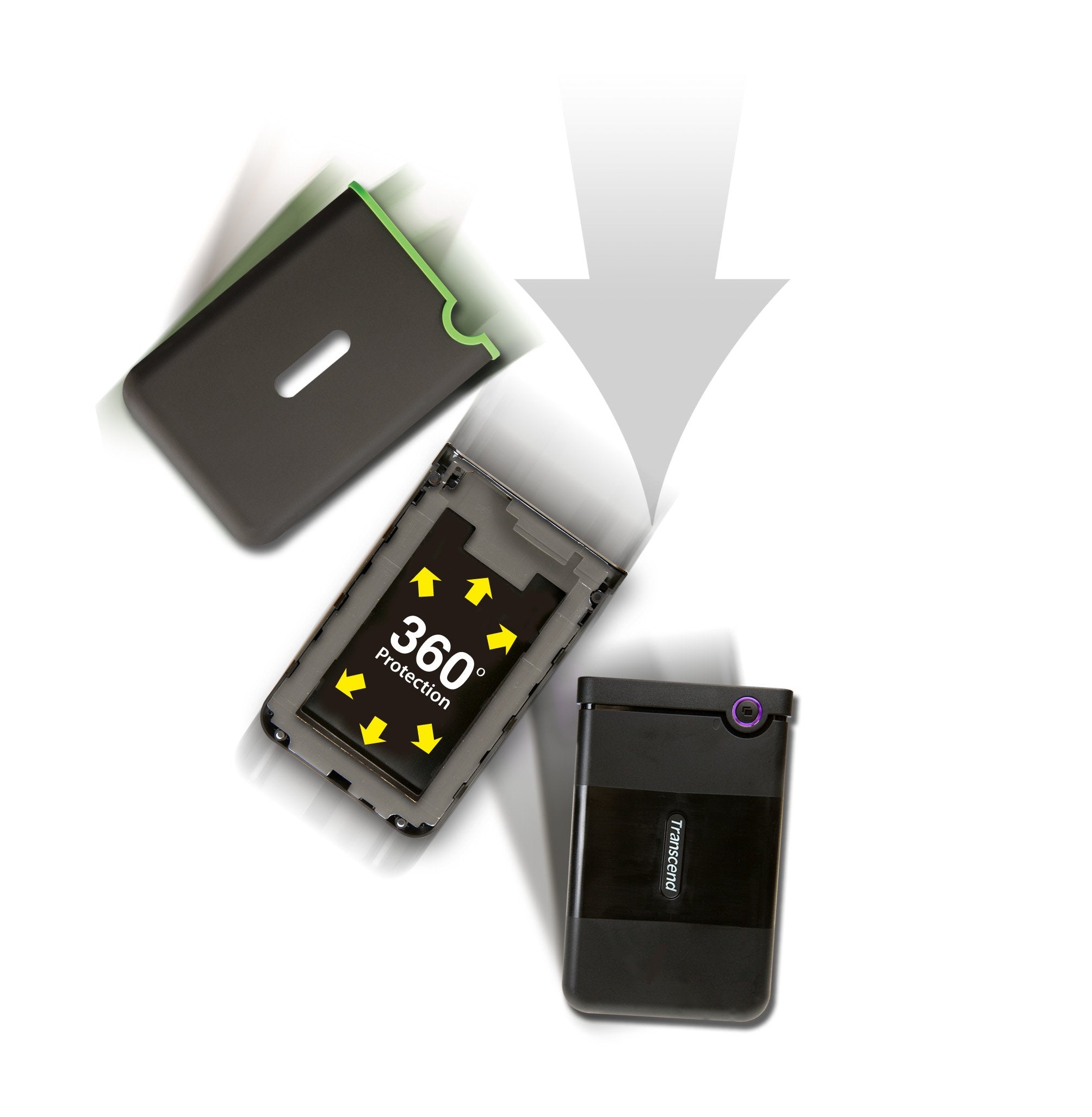 Transcend 2Tb Usb 3.1 Gen 1 Storejet 25M3G Sj25M3G Rugged External Hard Drive Ts2Tsj25M3G, Military Green