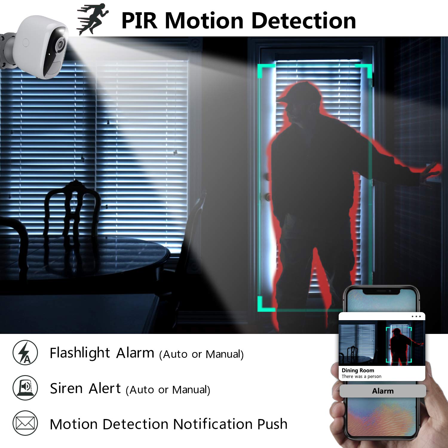 Dct Security Cameras Wireless Outdoor Magnetic: Battery Powered Wifi Camera 2K Color Night Vision House Cameras Outside Motion D