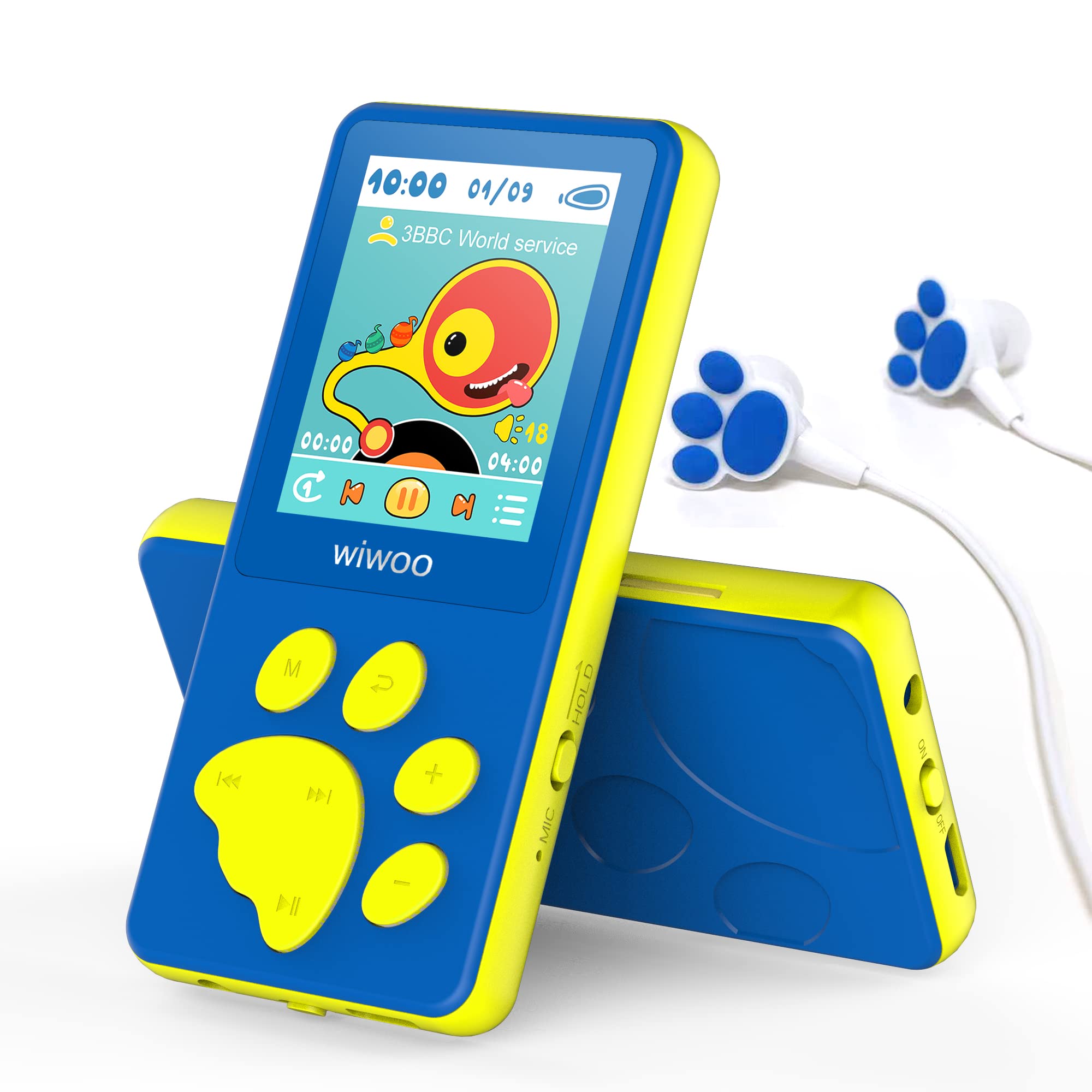 Wiwoo Mp3 Player For Kids,Kids Mp3 Player Music Player With Video Games Voice Recorder And Headphone, Portable Toddler Music Pla