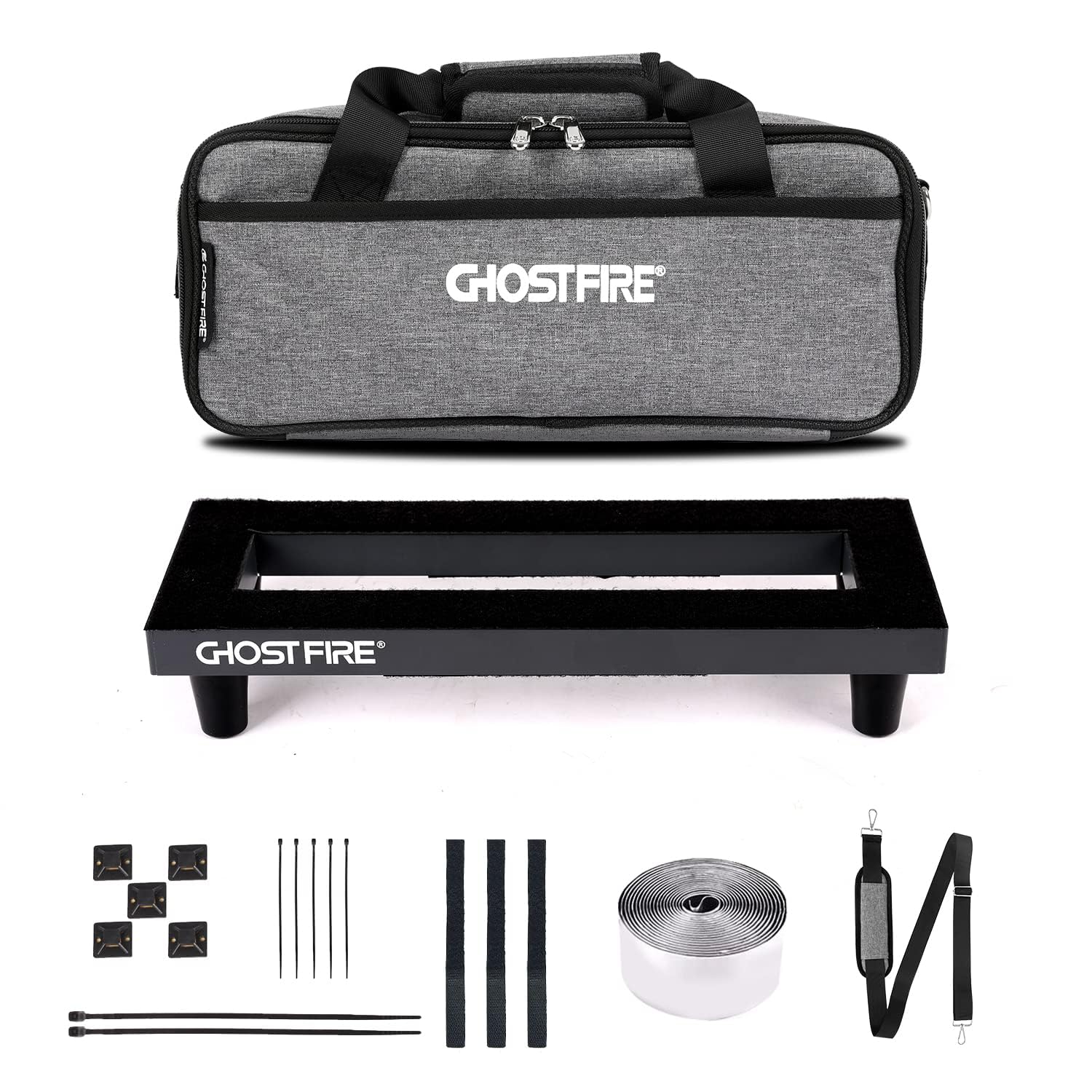 Ghost Fire Guitar Pedal Board Aluminum Alloy Super Light Effect Pedalboard With Carry Bag (31.5''X15.5'' Spl 08)