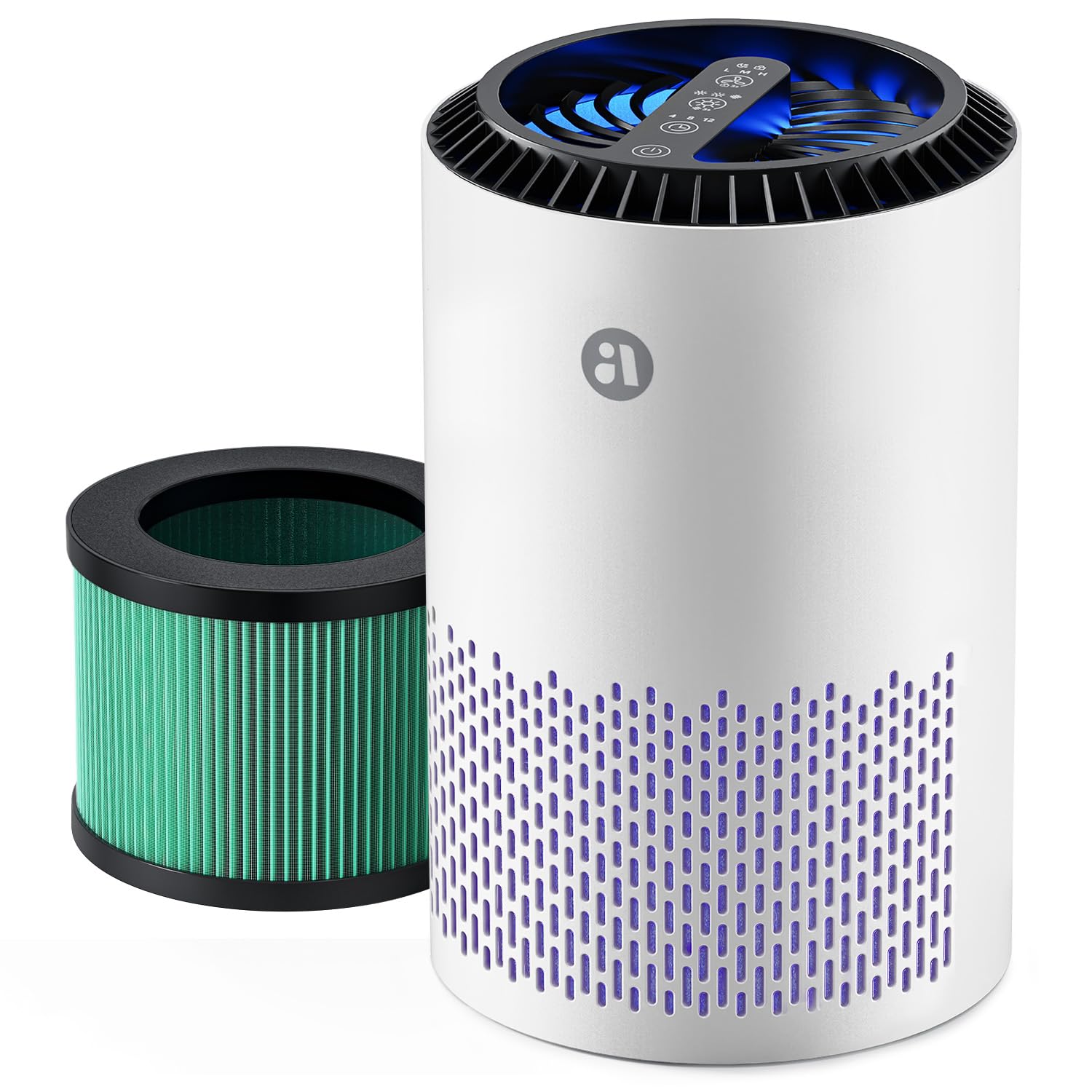 AROEVE Air Purifiers for Bedroom Home, 3 Layer Filter for Smoke Pollen Allergies Pet Dander Odor, Sleep Mode, Energy Saving, 4 S