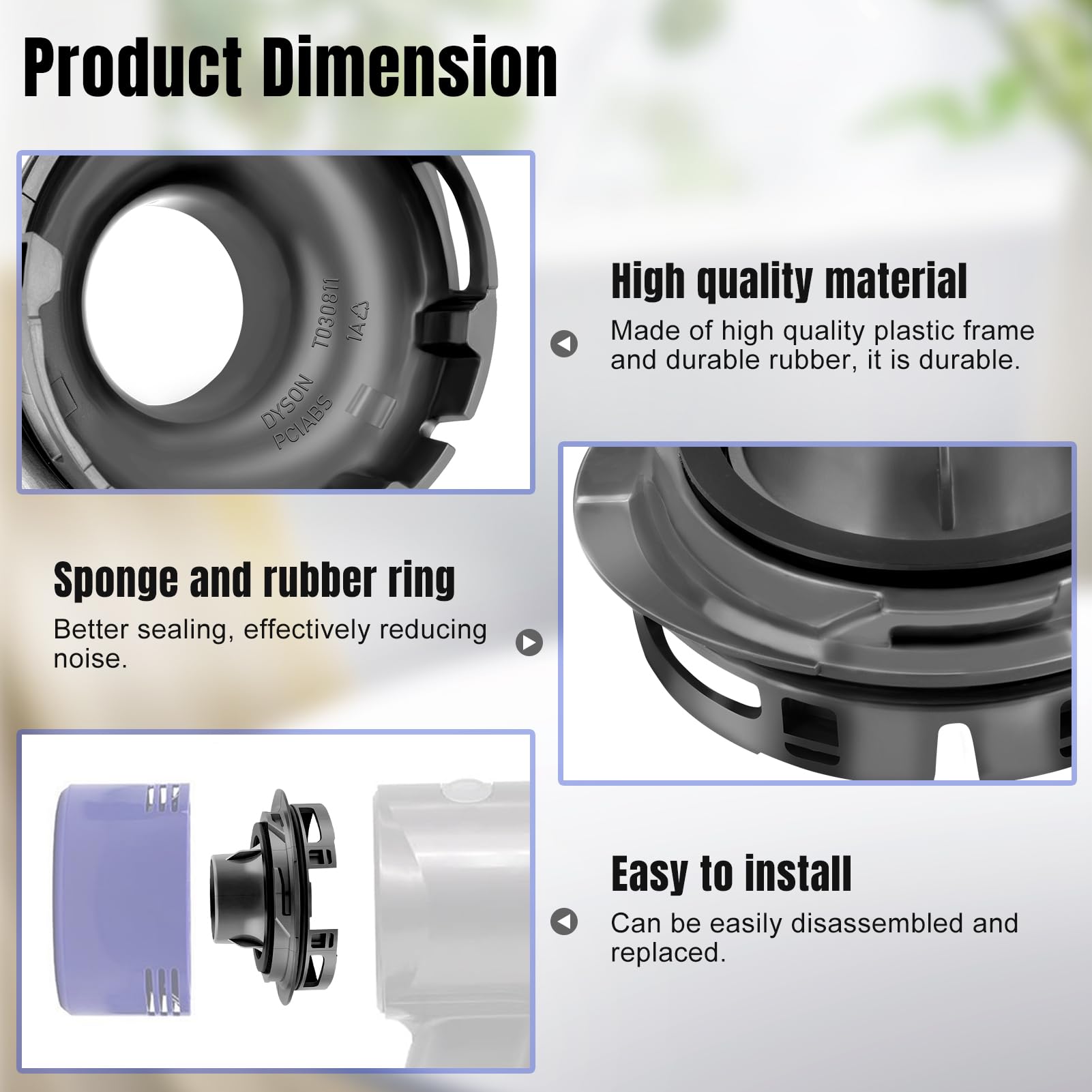 Motor Rear Cover Replacemnet For Dyson V7 V8 Vacuum Cleaner Accessories