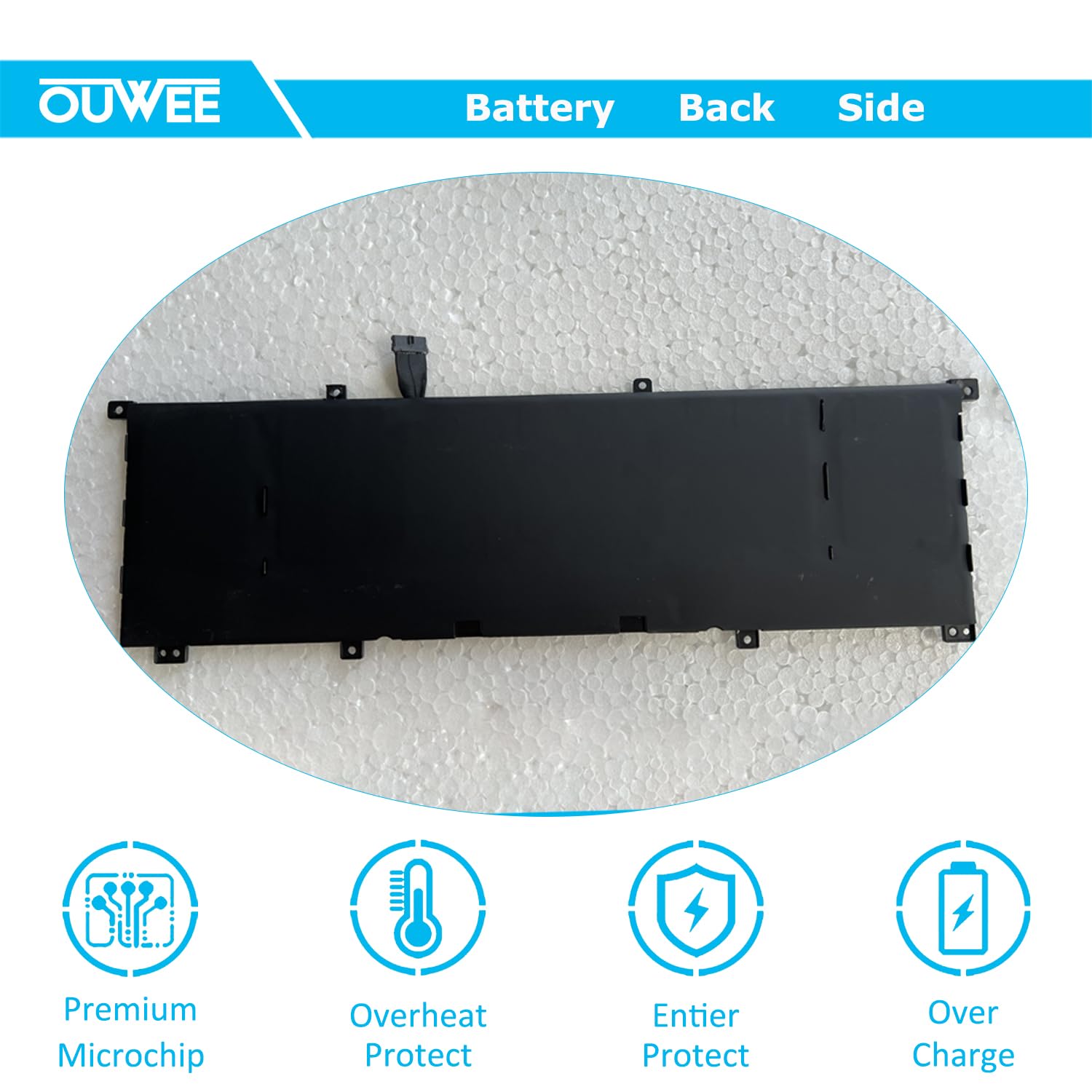 Ouwee 8N0T7 Laptop Battery Compatible With Dell Xps 15 9575 Precision 5530 2 In 1 Series Notebook 8N0T7 08N0T7 Tmfyt 0Tmfyt 11.4
