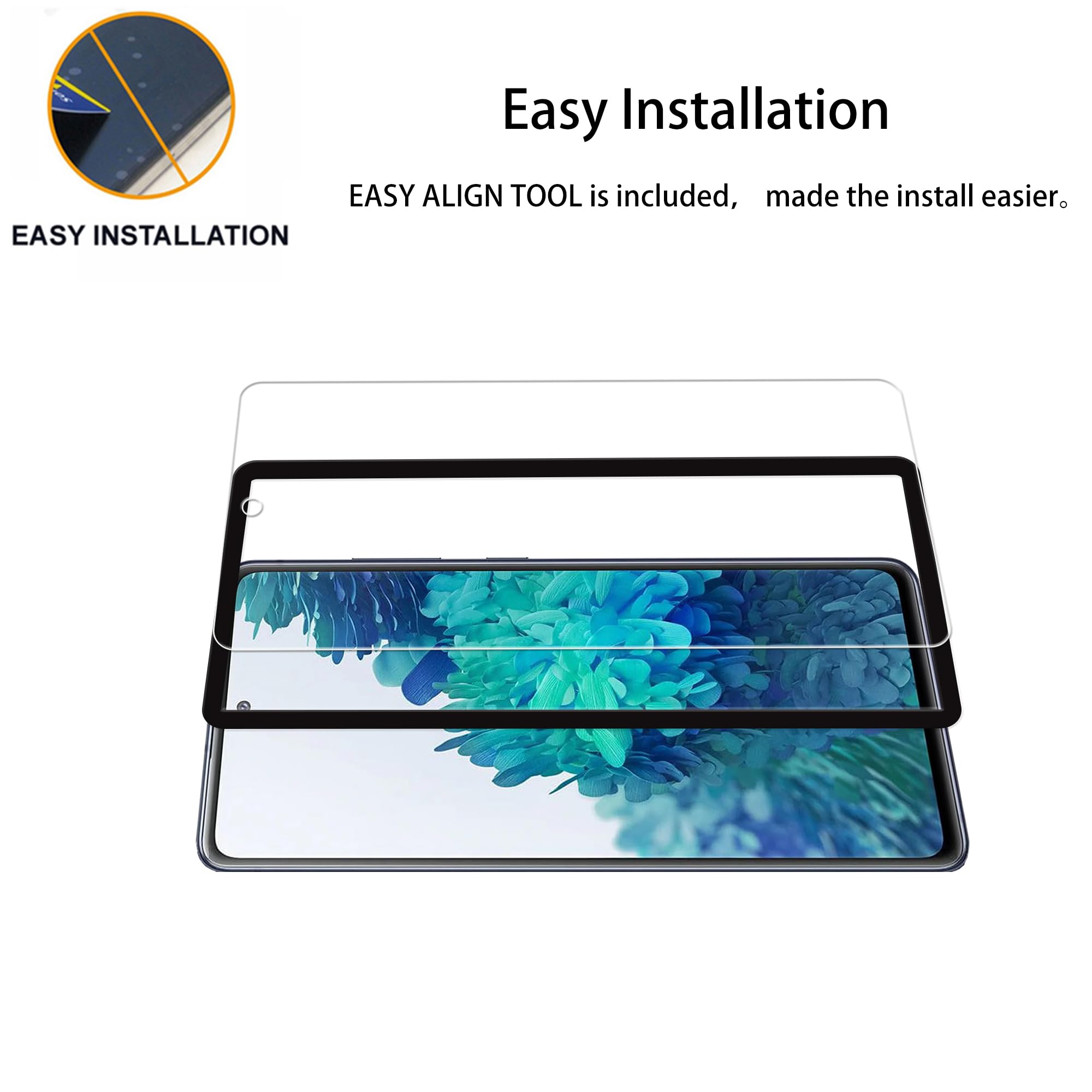 Hkkais Screen Protector For Samsung Galaxy S20 Fe 5G Tempered Glass Film 2 Pack With Camera Lens Protector 2 Pack With Easy Alig