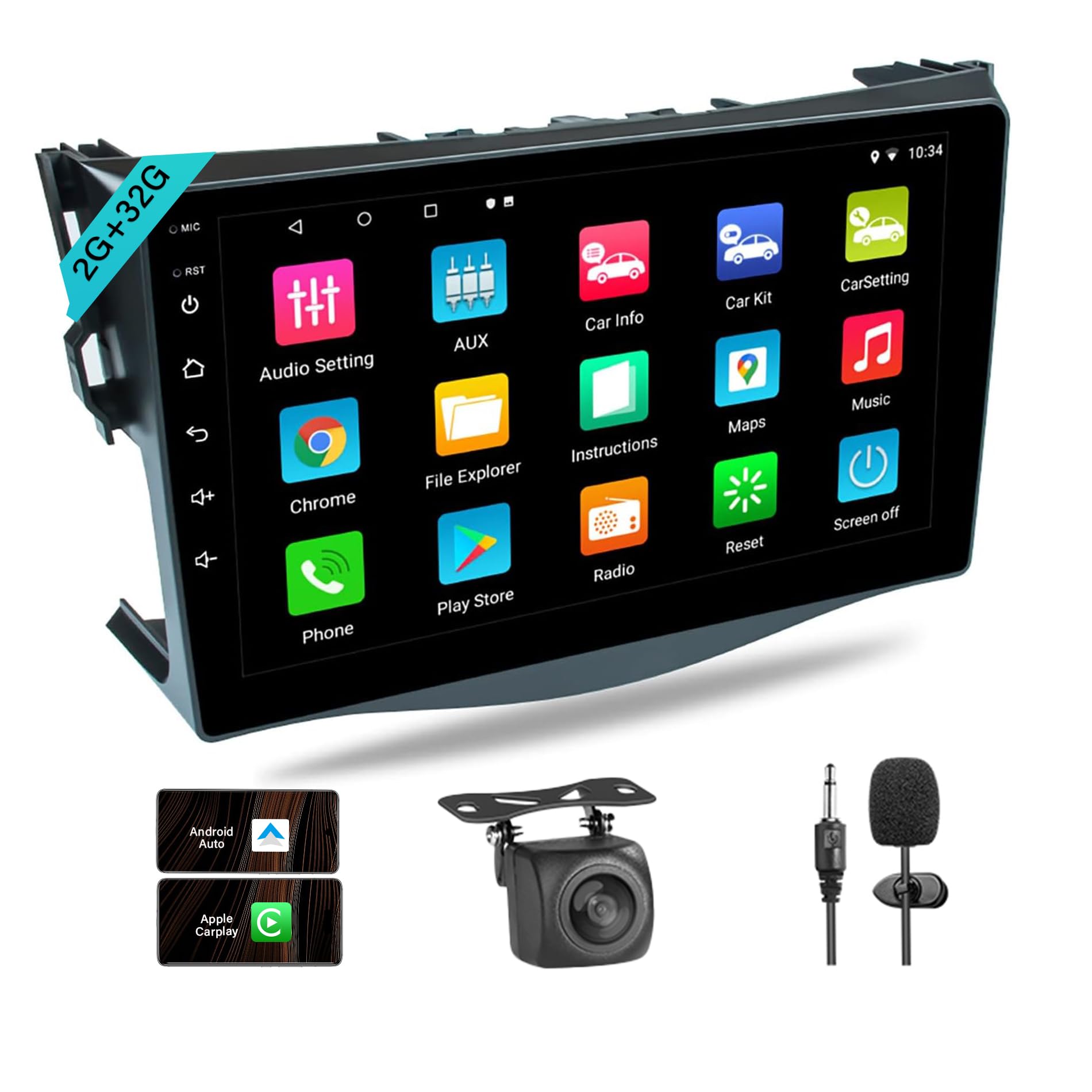 Car Radio For Toyota Rav4 2005 2013, 9 Inch Ips Android 11 Touch Screen Car Stereo With Apple Carplay And Android Auto, Support 