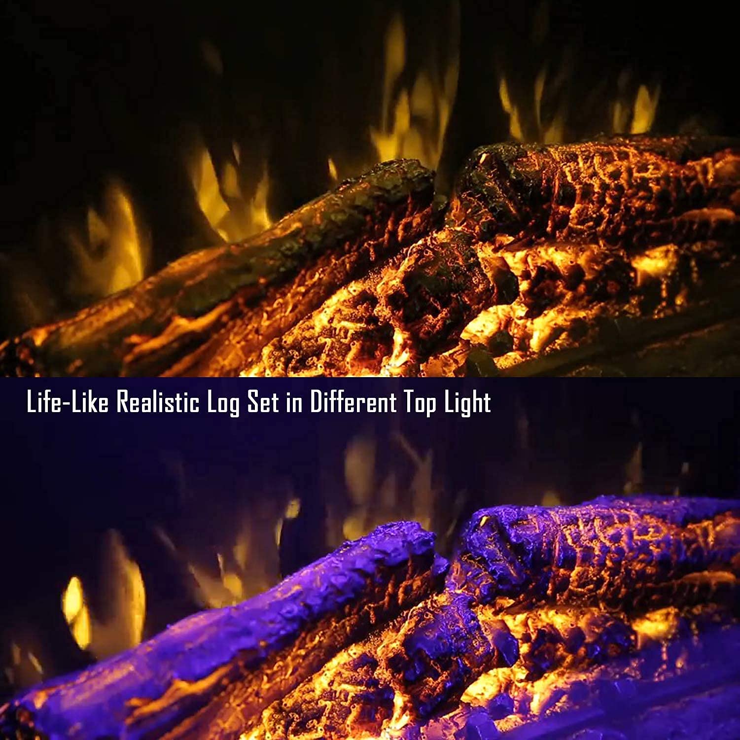 Masarflame 30'' Electric Fireplace Insert, Retro Recessed Fireplace Heater With Fire Cracking Sound, Remote Control & Timer, 750