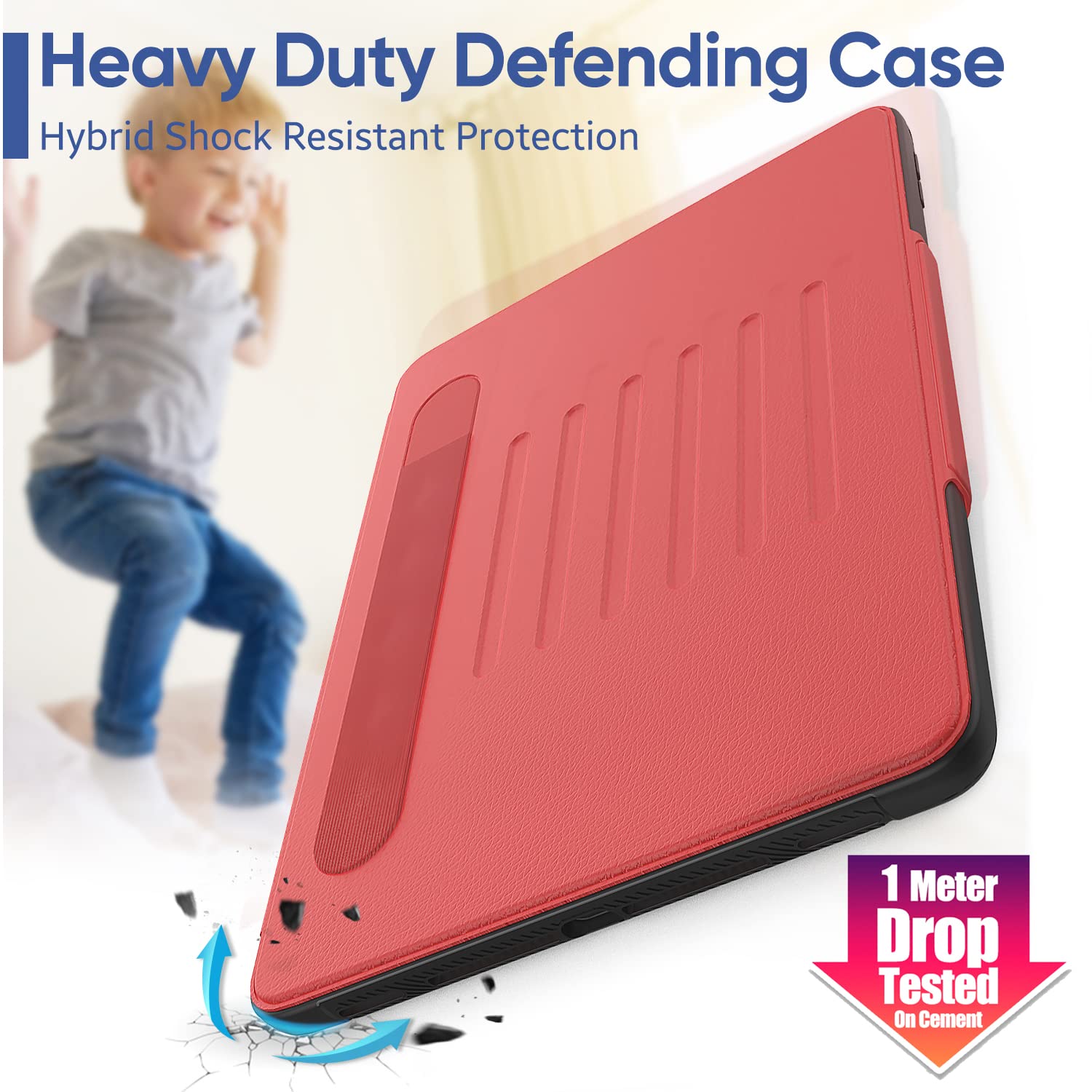 Seymac Stock Case For Ipad 6Th/5Th Generation/Air 2/Pro 9.7'', Smart Magnetic Auto Sleep Cover With Card Holder, Stand Multi Ang