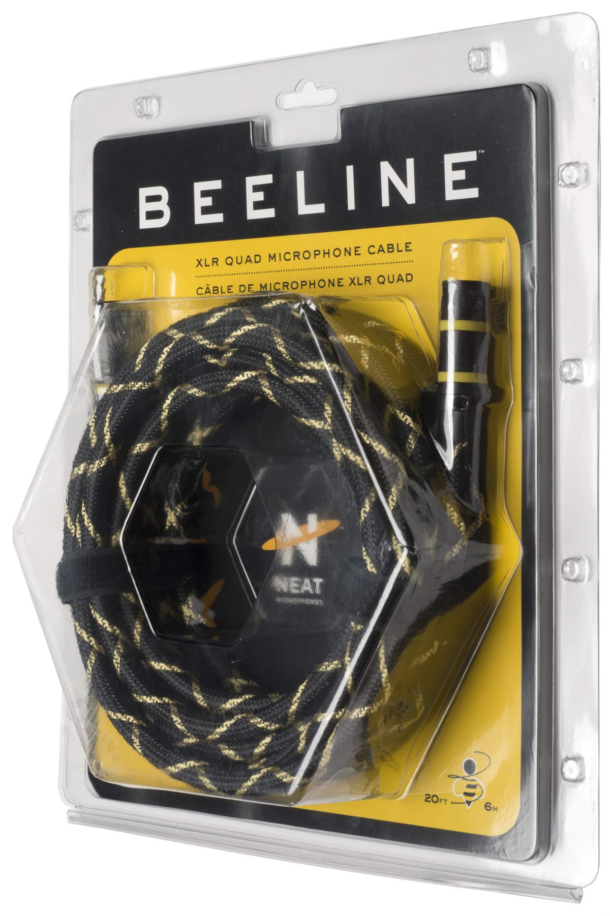 Neat Bee Line Quad Conductor Microphone Cable, 20 Feet