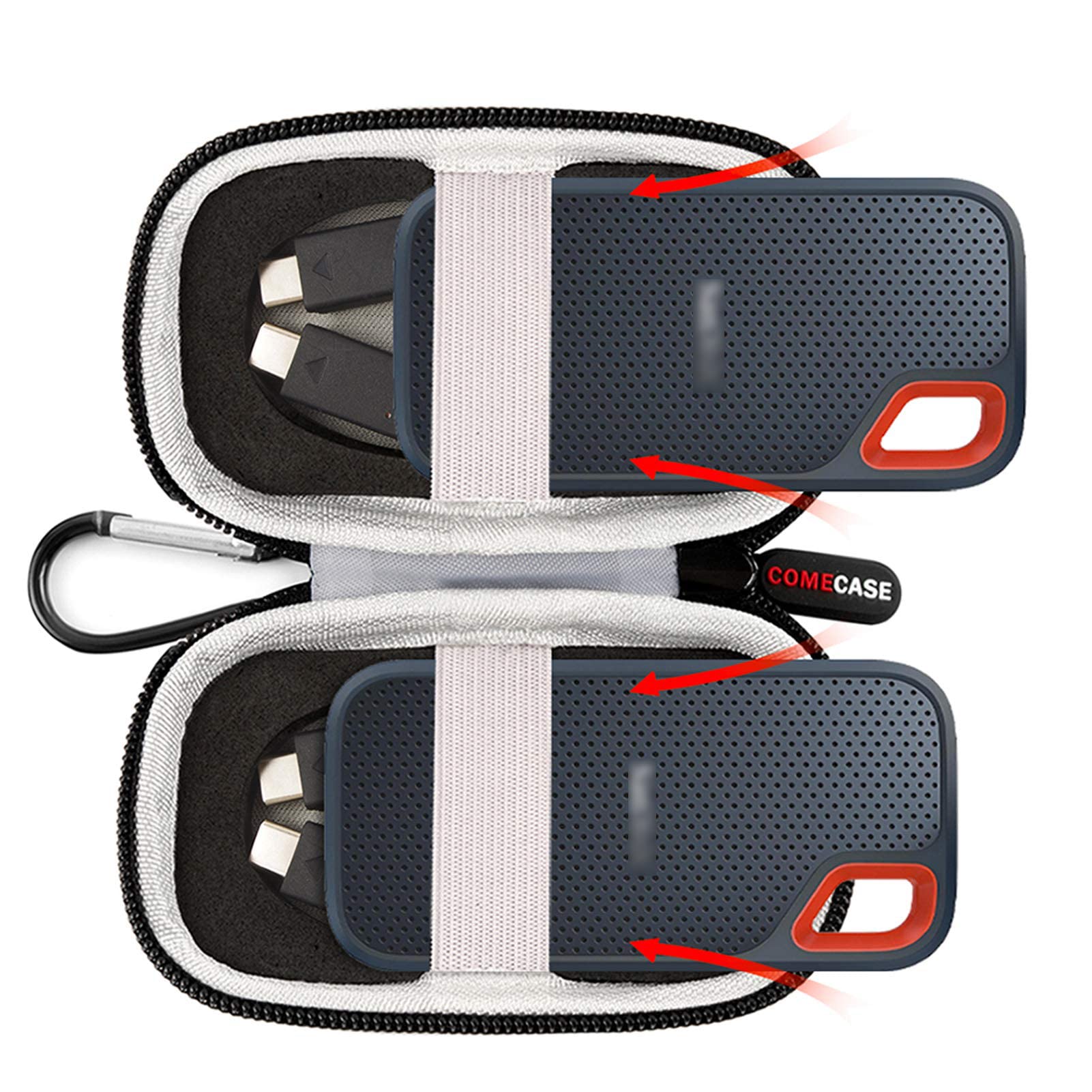 External Hard Drive Case for SanDisk Extreme Portable SSD 1TB 2TB 4TB 500GB External Solid State Drive, Protective Travel Storag