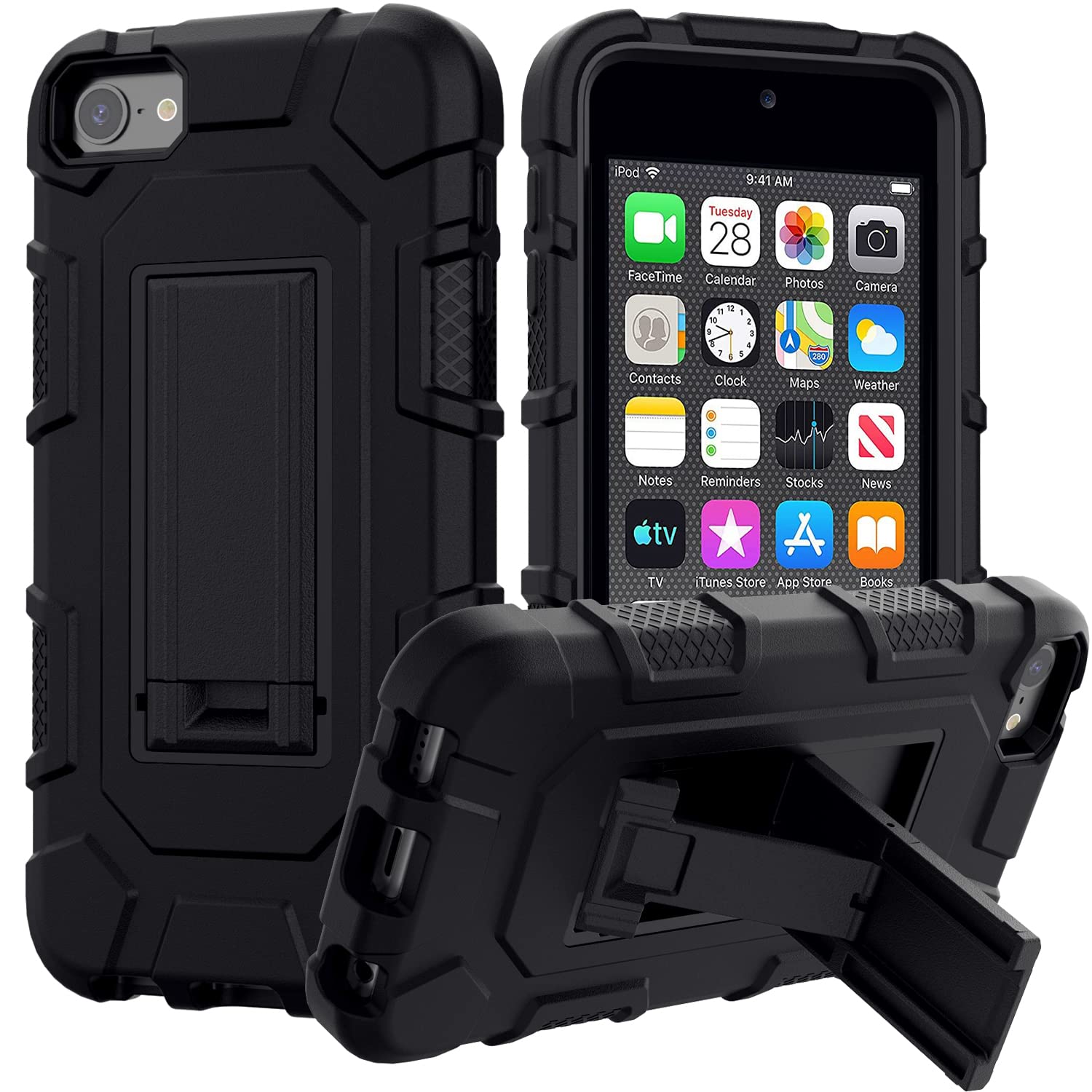 Zonefoker Ipod Touch 7Th / 6Th / 5Th Generation Case Heavy Duty Shockproof Rugged Cover For Apple Ipod Touch 7/6/5 Generation Ca