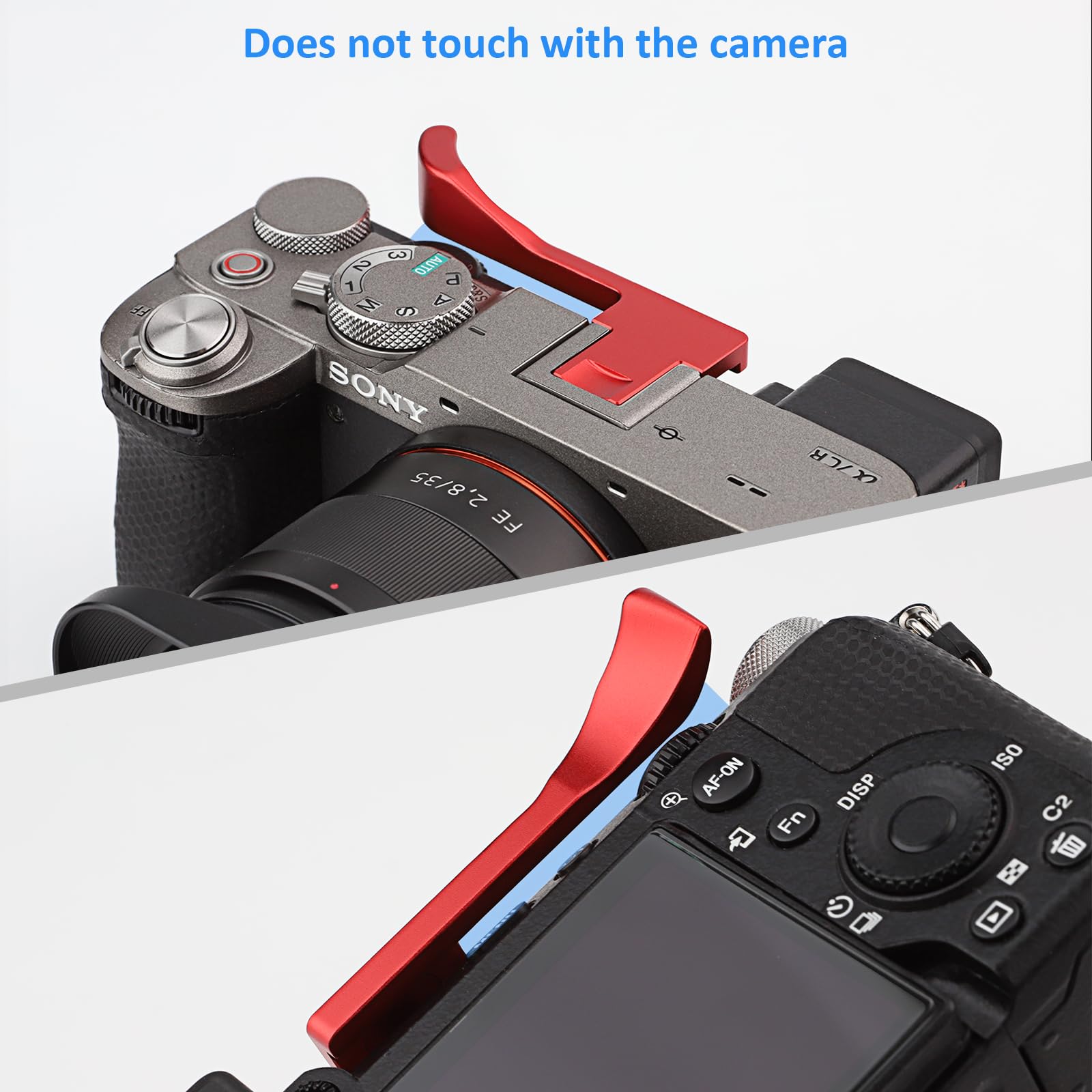 Haoge Metal Thumb Up For Sony A7Cr,A7Cii Alpha 7Cii,Ilce 7Cii,Camera Accessories Red Thb A7Cii R Hot Shoe Rest Hand Grip