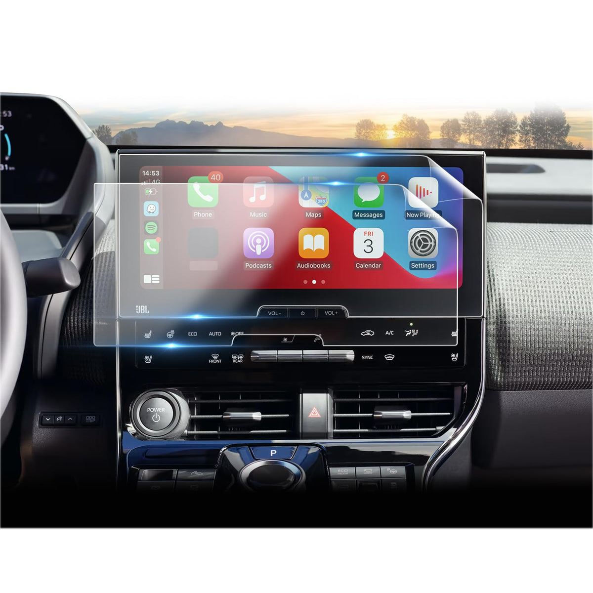 Cdefg For Subaru Solterra 2023 2024 2025 Screen Protector & For Toyota Bz4X 2023 2024 2025 Screen Protector Solterra Bz4X Accessories Touchscreen Cover 12.3' Nano Film 2Pcs