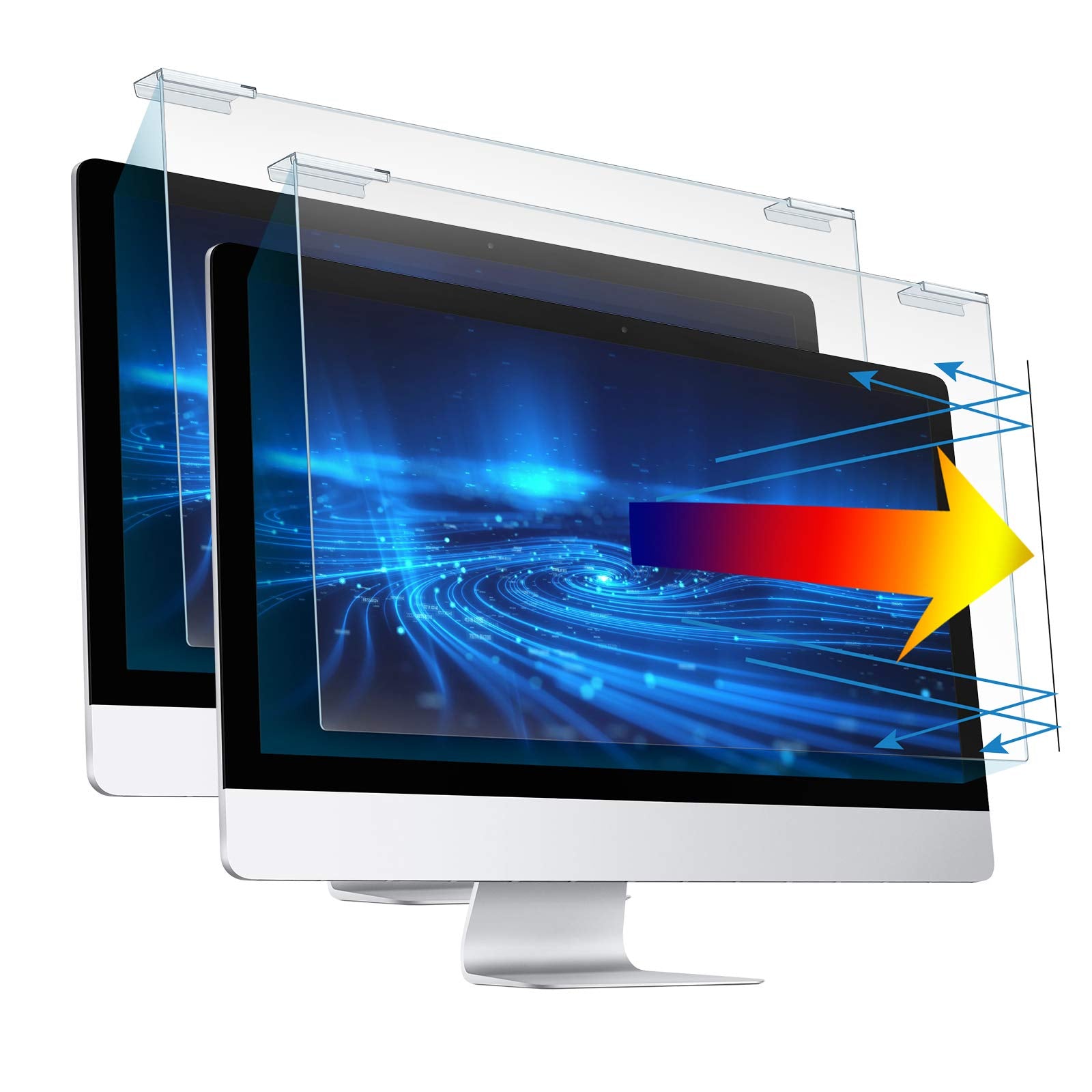 Blue Light Screen Protector For 23, 23.6, 23.8, 24 Inch Diagonal Led Pc Monitor, Scratch Resistant Computer Screen Blue Light Bl