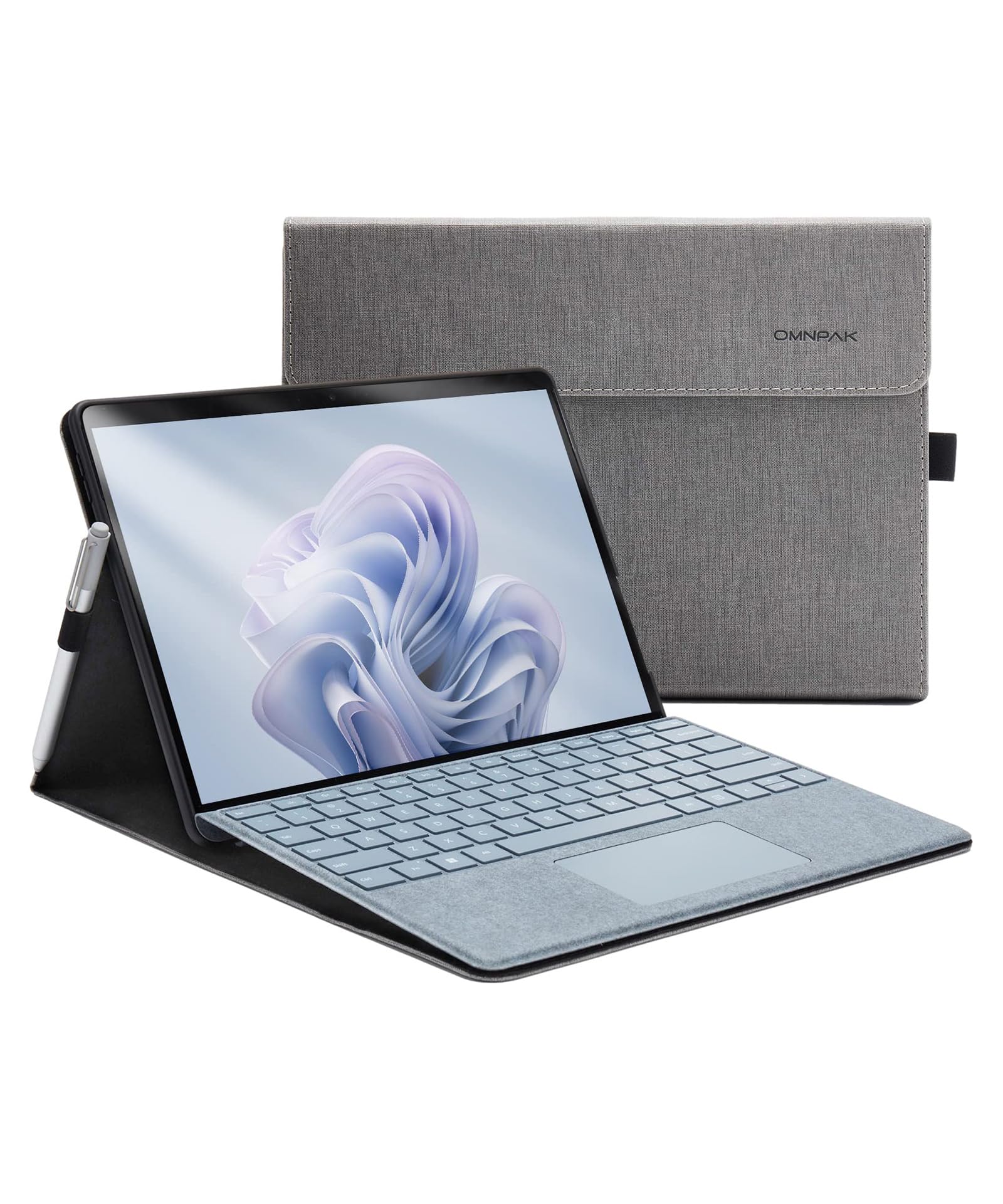 Omnpak Microsoft Surface Pro 9 Case And Cover, Lightweight Protective, Multiple Angle, Stylus Holder, Designed For Surface Pro 9