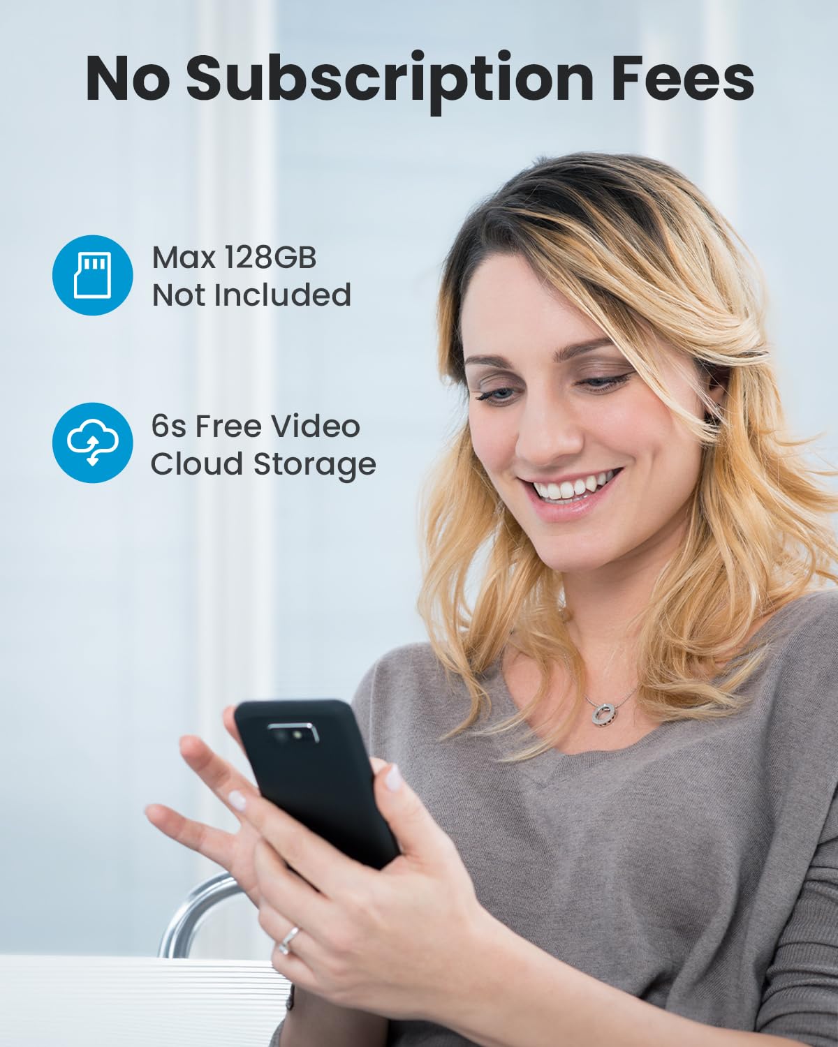 Iegeek Doorbell Camera Wireless No Subscription   Wireless Video Doorbell With Chime, Doorbell With Camera 1080P Fhd, Voice Chan