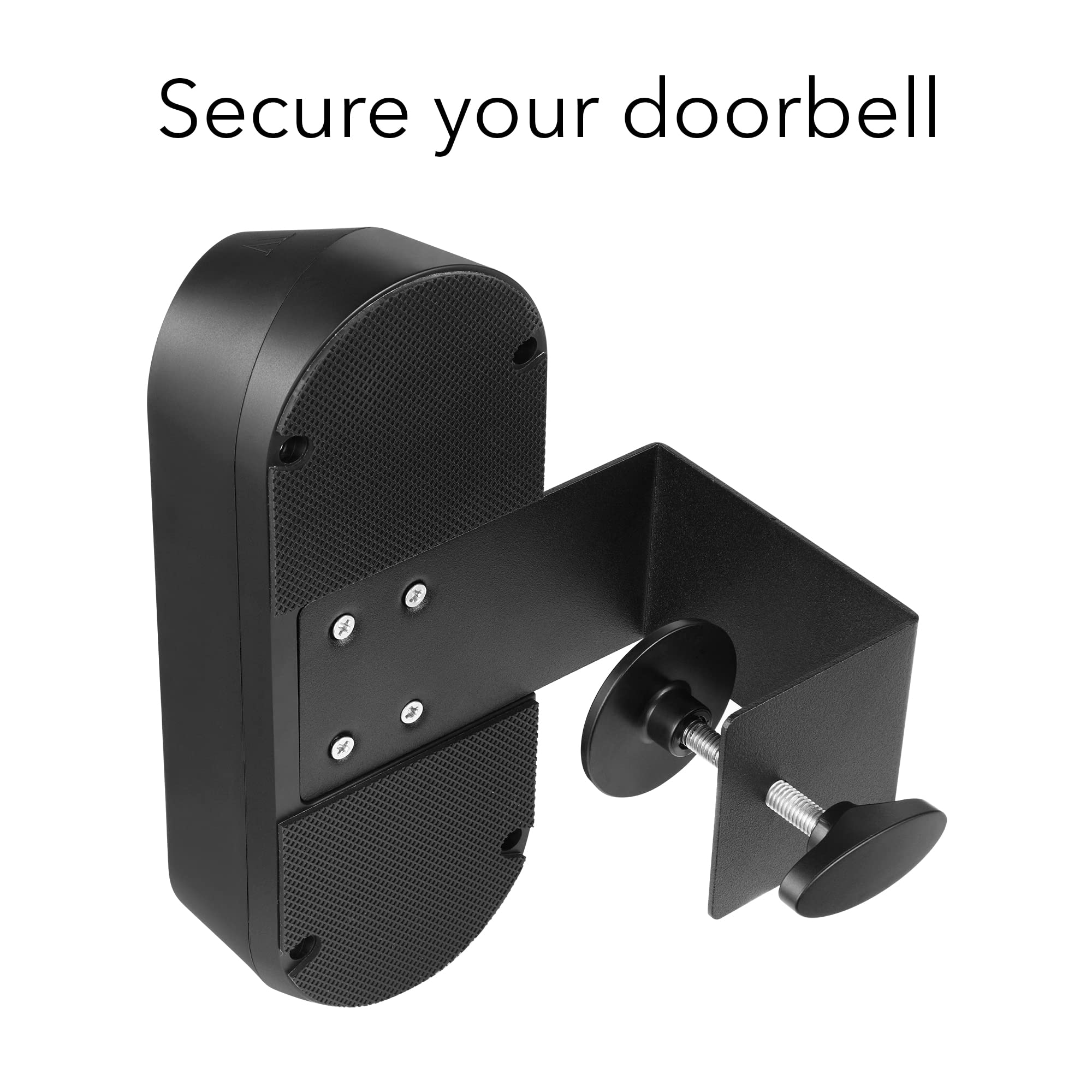Wasserstein Anti Theft Mount Compatible With Google Nest Doorbell Battery   No Drill Installation (Black)
