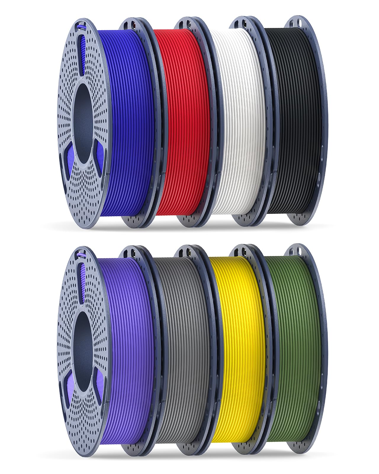 250g Matte PLA Filament 1.75mm Bundle,SUNLU 3D Printer Filament Bundle Multicolor, Neatly Wound PLA Filament, 250g Spool,8 Rolls