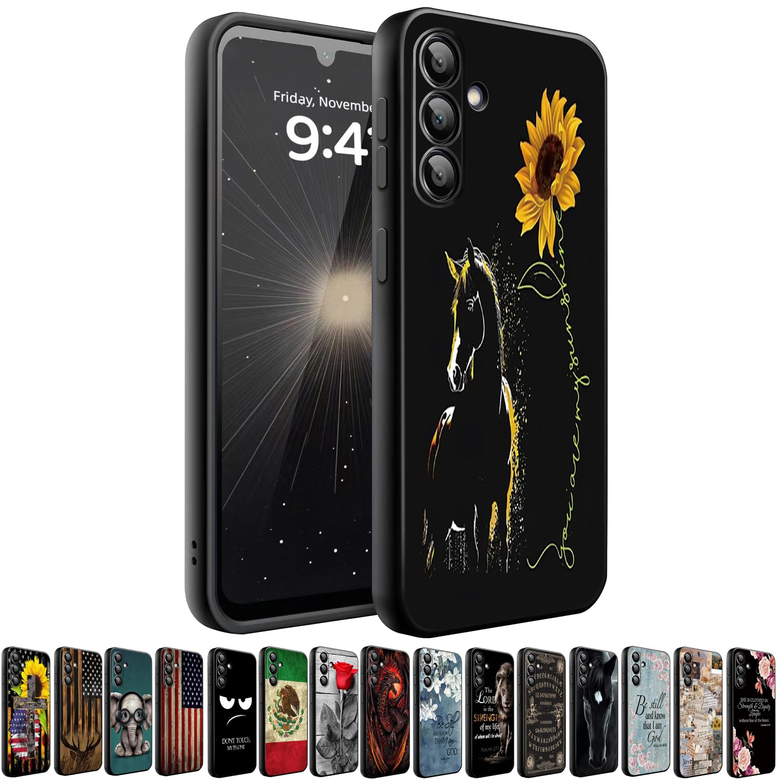 Hquszpt Case Compatiable For Samsung Galaxy S24 Fe 5G,Slim Shockproof Protective Cover For Samsung Galaxy S24 Fe 5G,Sunflower Ho