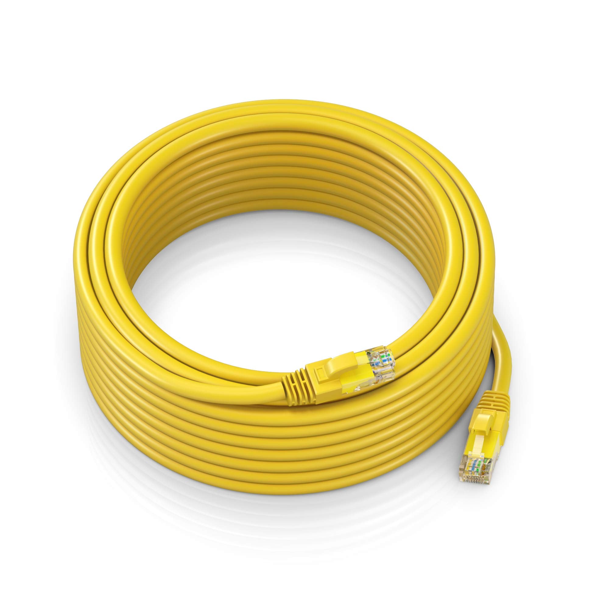 Maximm Cat 6 Ethernet Cable 100 Ft   High Speed Lan Cable, Internet Cable, Patch Cable, And Network Cable   Utp, 10Gbps, 550Mhz Ethernet Cord   Yellow