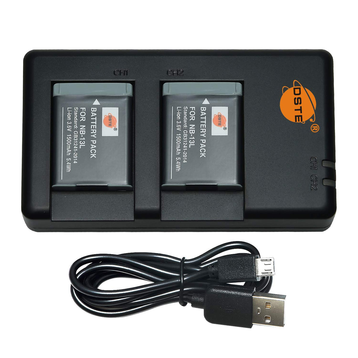 Dste Replacement For 2X Nb-13L Battery + Rapid Dual Charger + Micro Usb Cable For Canon Powershot G5X G7X G9X G7 X Mark Ii G9X M