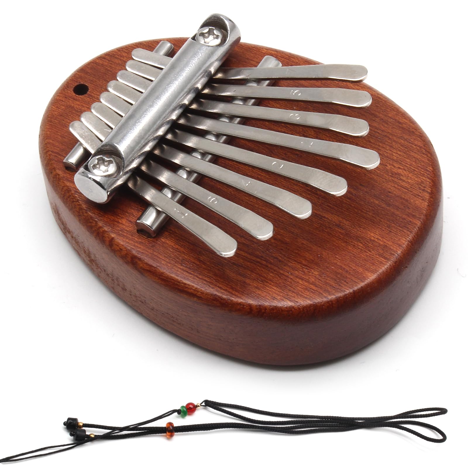 Uenhoy Mini Wood Kalimba Thumb Piano 8 Keys Finger Thumb Piano Musical Instruments, Portable Wooden Mbira Finger Piano For Piano