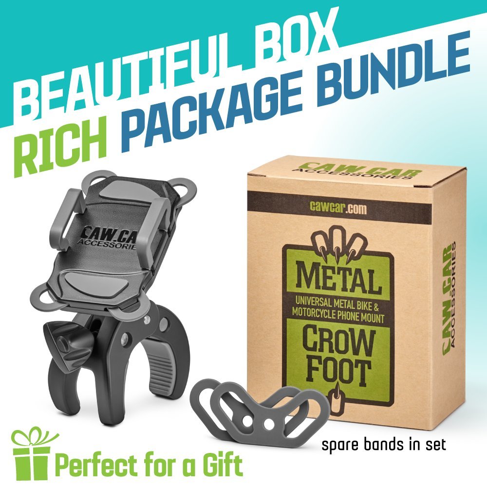 Caw.Car Accessories Metal Bike & Motorcycle Phone Mount   The Only Unbreakable Handlebar Holder For Iphone, Samsung Or Any Other