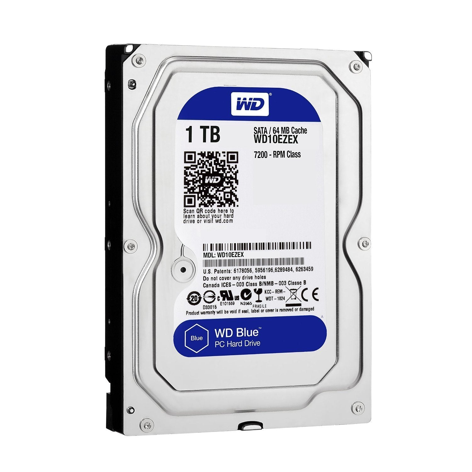 Western Digital(Wd) Blue Deskptop 1Tb( 1Terabyte) 3.5''Hard Disk Drive, 5400~7200Rpm, Sata3 ( 6.0Gb/S), 64Mb Cache, Ideal For Pc