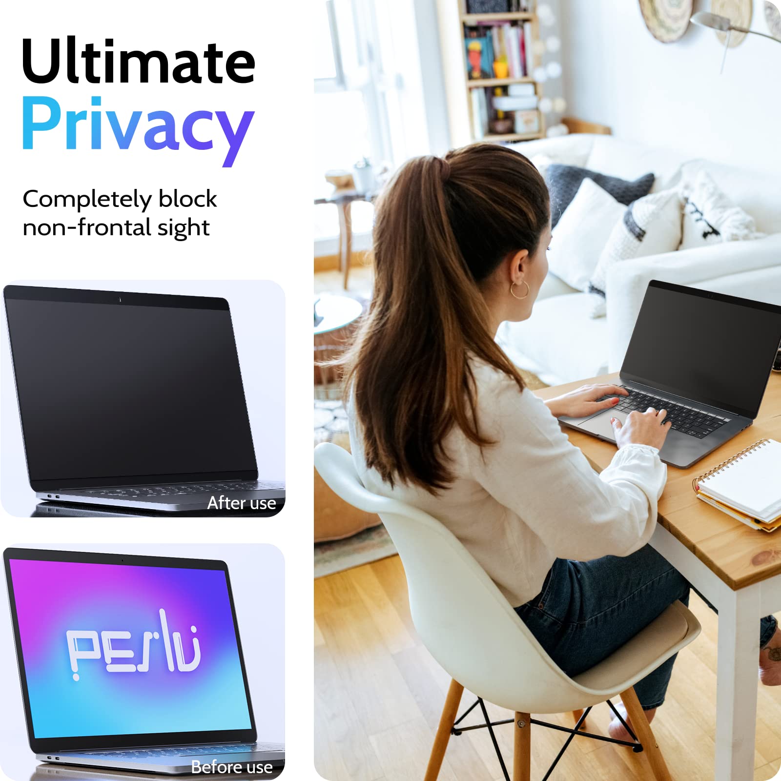 Peslv Privacy Screen Macbook Pro 16 Inch 2019, Magnetic Removable Matte Anti Blue Light Glare Filter 16Inch Shield For Mac Pro 1