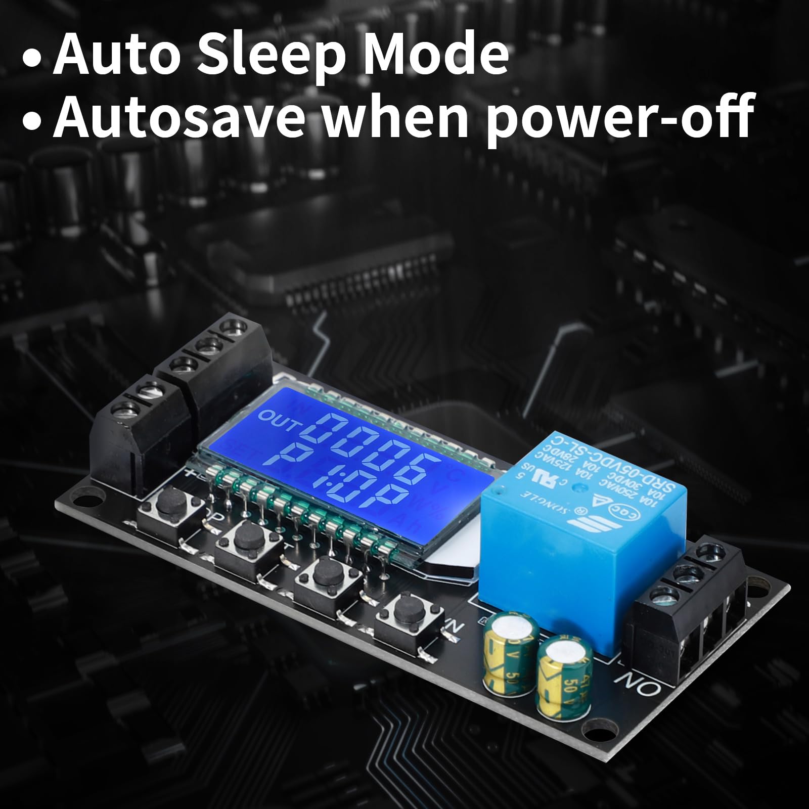 Drok Time Delay Relay 2Pcs Controller Dc 5V 12V 24V Module Adjustable Trigger Delay Switch Board With Lcd Display Support Micro