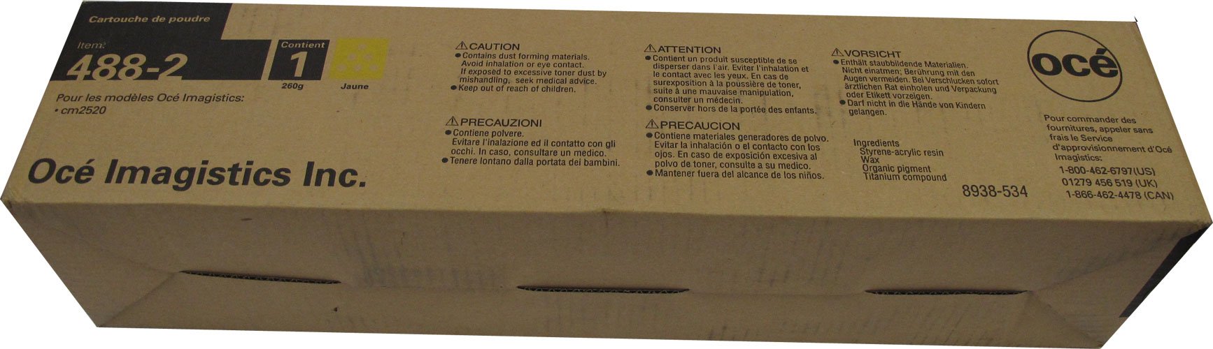 Genuine Oce Imagistics 488 2 Cm2520 Yellow Toner 4882
