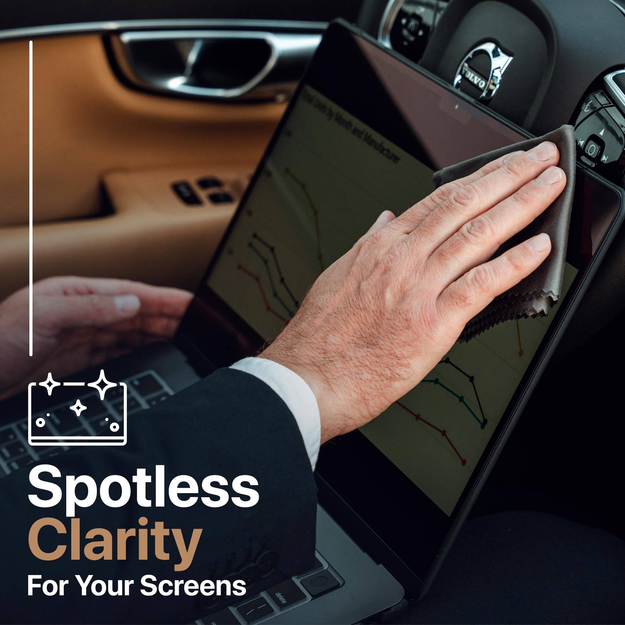 Kuzy Premium Microfiber Cleaning Cloth For Electronics, 3 Pack   Lint Free Glasses Cleaning Cloth   Eyeglass Cleaning Wipes   Ca