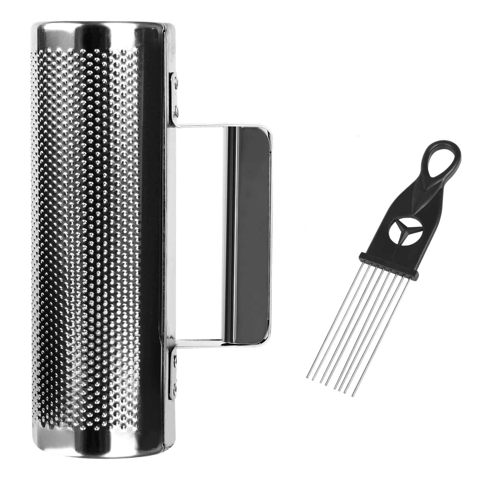 Metal Guiro Instrument, 8 3 Stainless Steel Dominicana Guira Shaker Latin Percussion Guiro Instrument with Scraper for Live Perf