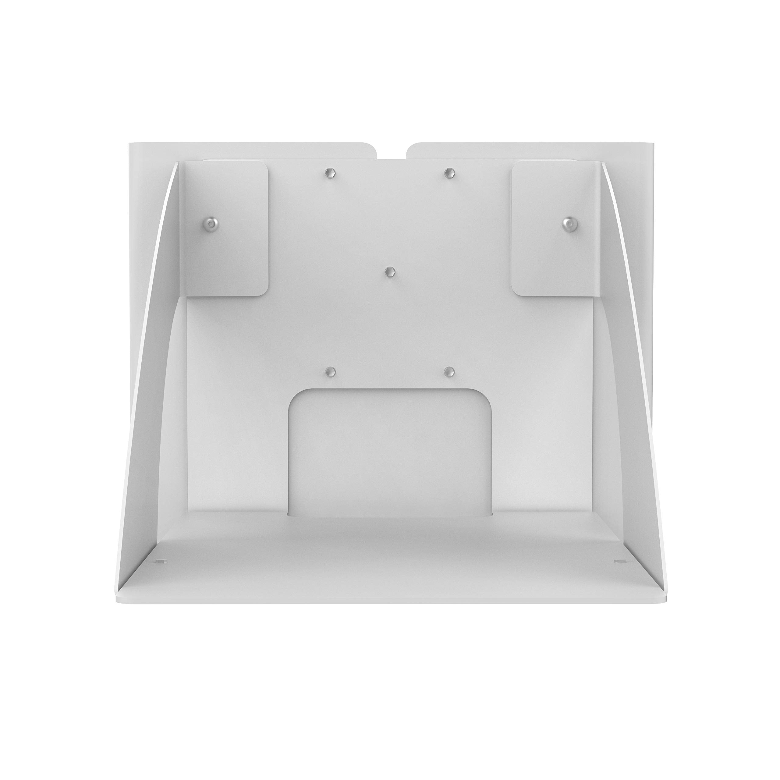 Printer Shelf Add On   Cta Printer Shelf W/Mounting Bracket & Hardware For Pad Paraf Premium Locking Floor Stand Kiosks   White