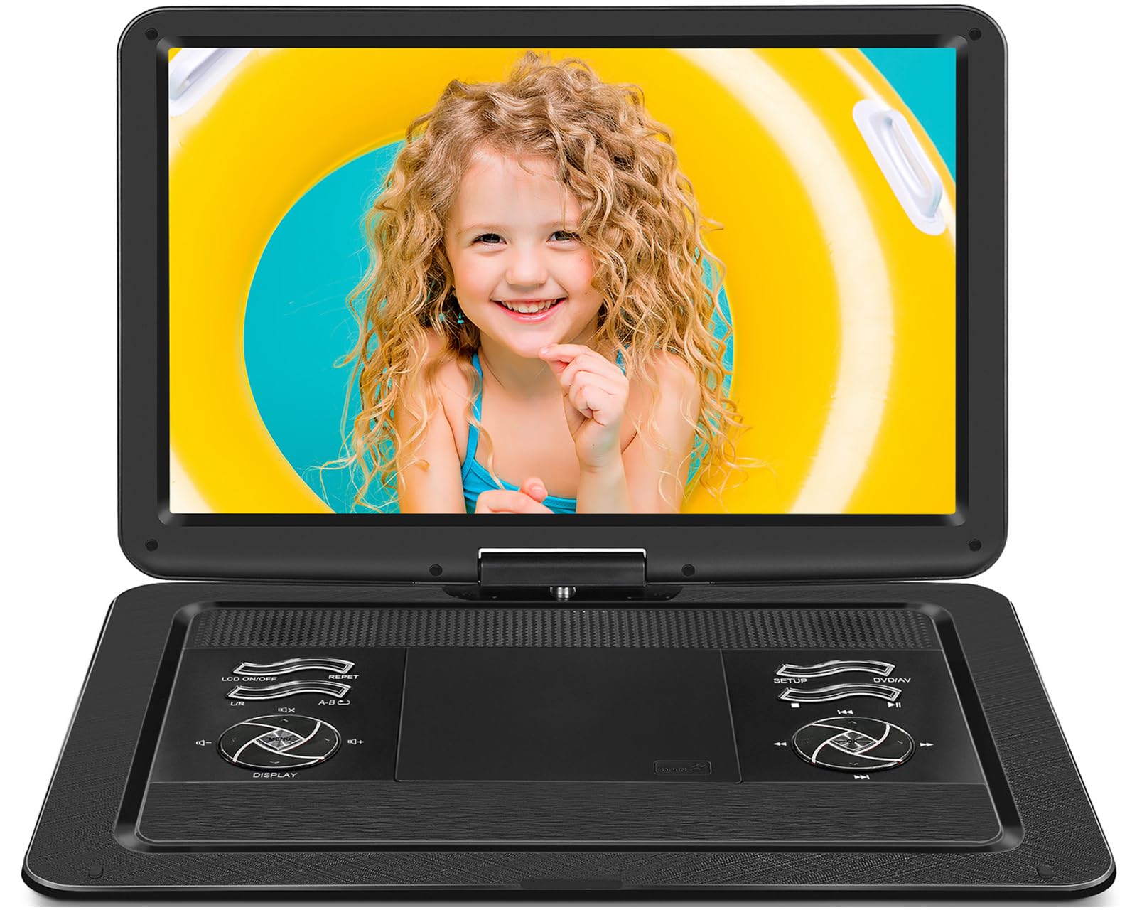 19.6'' Portable Dvd Player With 17.1'' Large Hd Screen, 5 Hours Battery Dvd Player Portable With Car Charger, Kids Portable Dvd